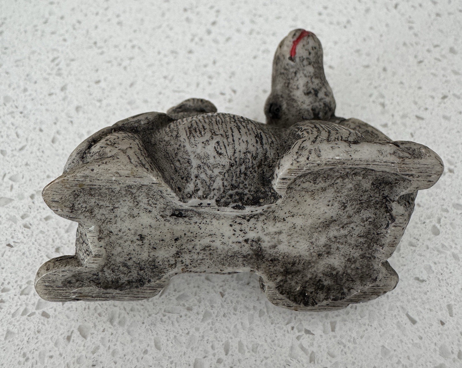 Vintage Taiwan R.O.C. Stone Camel Figurines in traditional sitting pose Set of 4