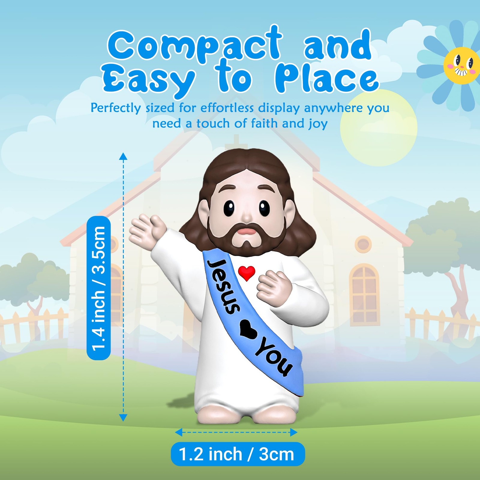 Mini Jesus Figures Religious Decorations Miniature Easter Christian Statues Kit