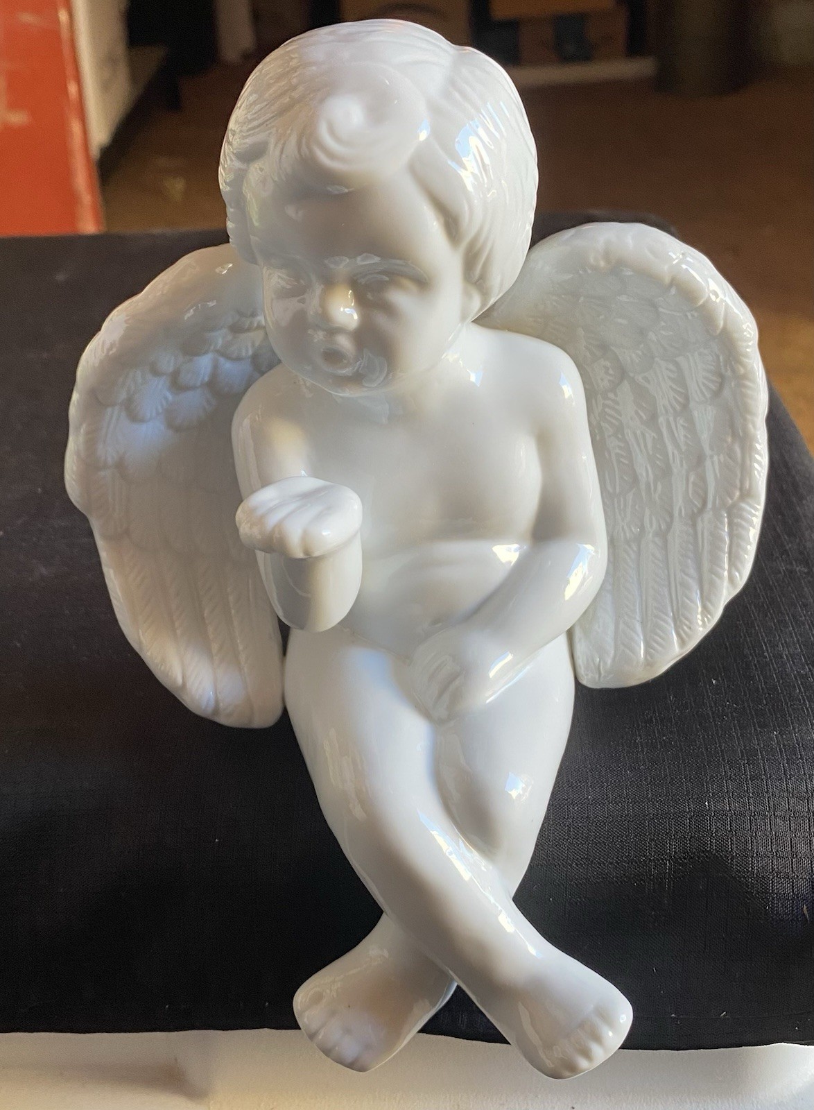Vintage Angel Cherub Figurine Shelf Sitting!