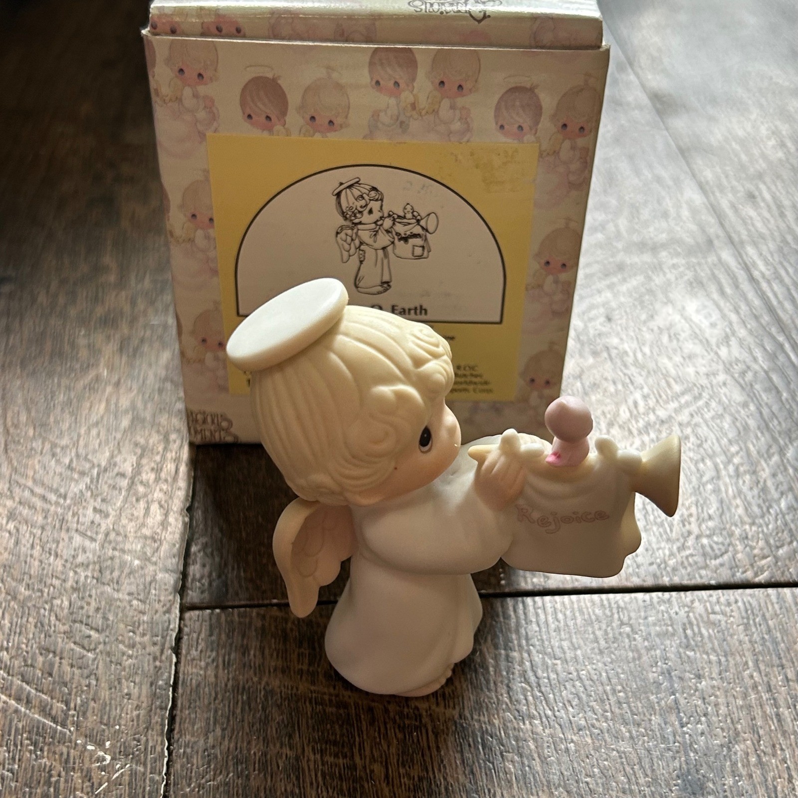 Precious Moments Rejoice O Earth Angel Figurine Mini Nativity 1988 Enesco 520268