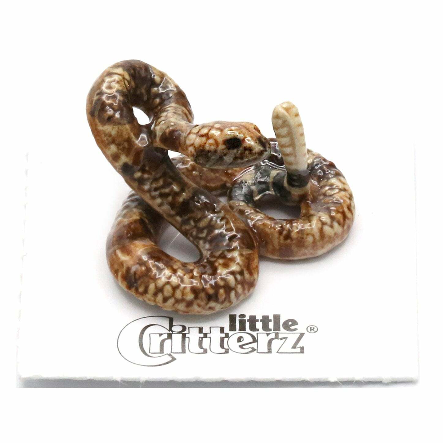Little Critterz Rattlesnake “Shakes” – miniature porcelain figurine