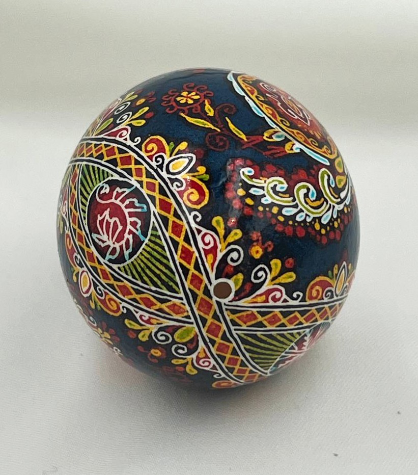 Real Ukrainian Easter Egg Pysanka Pysanky by Oleh Kirashchuk. Chicken Egg (#2)