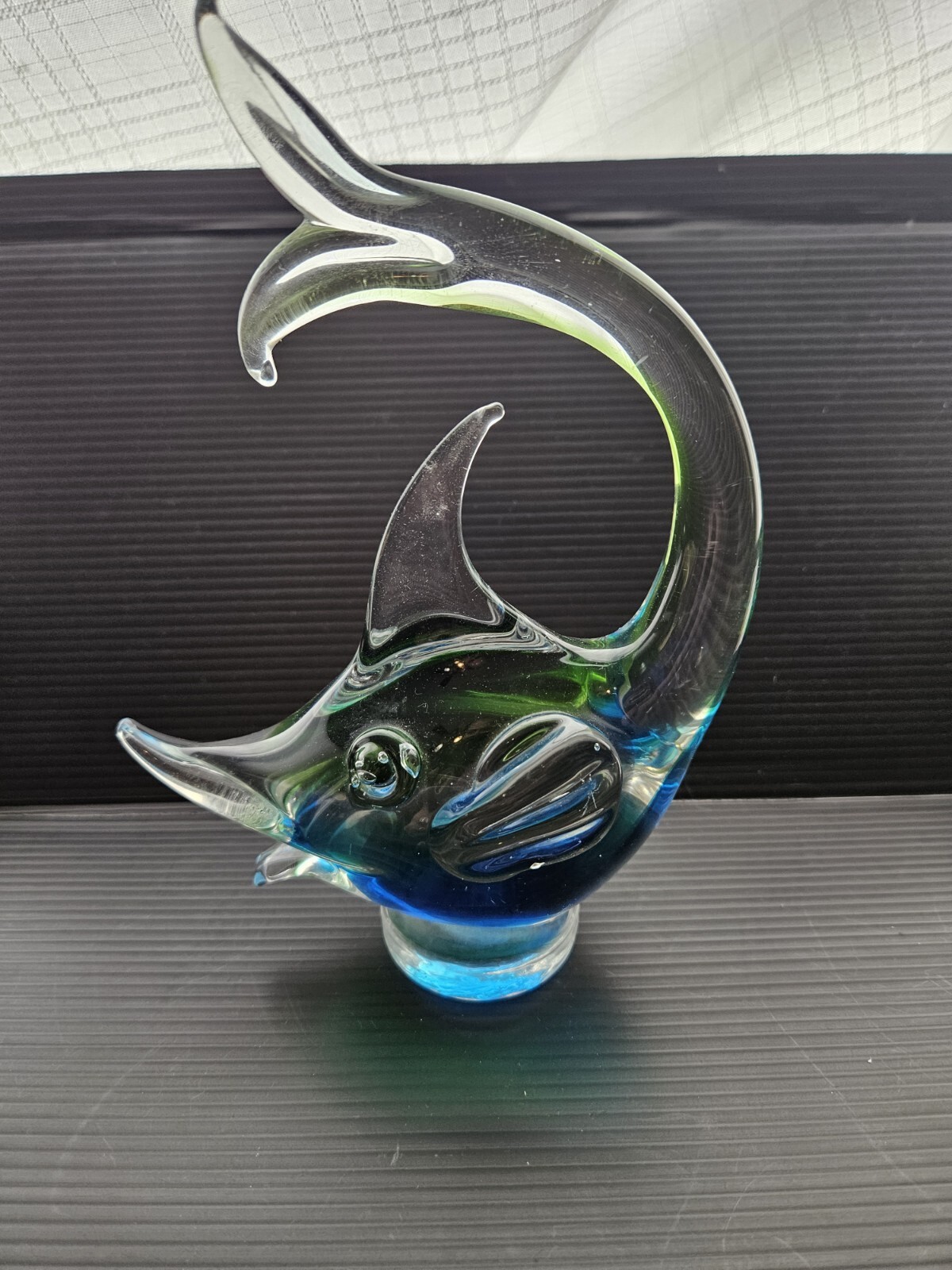 Murano Hand Blown Swordfish Glass Sculpture Made in Italy Hard to Find