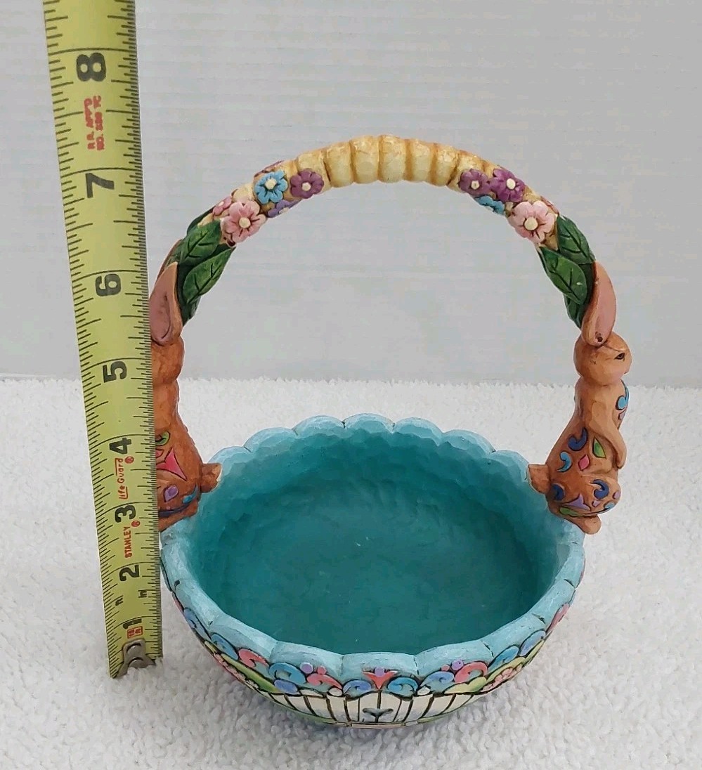Jim Shore Easter Basket Hunting Eggs Finding Joy Heartwood Creek Enesco Bunnies