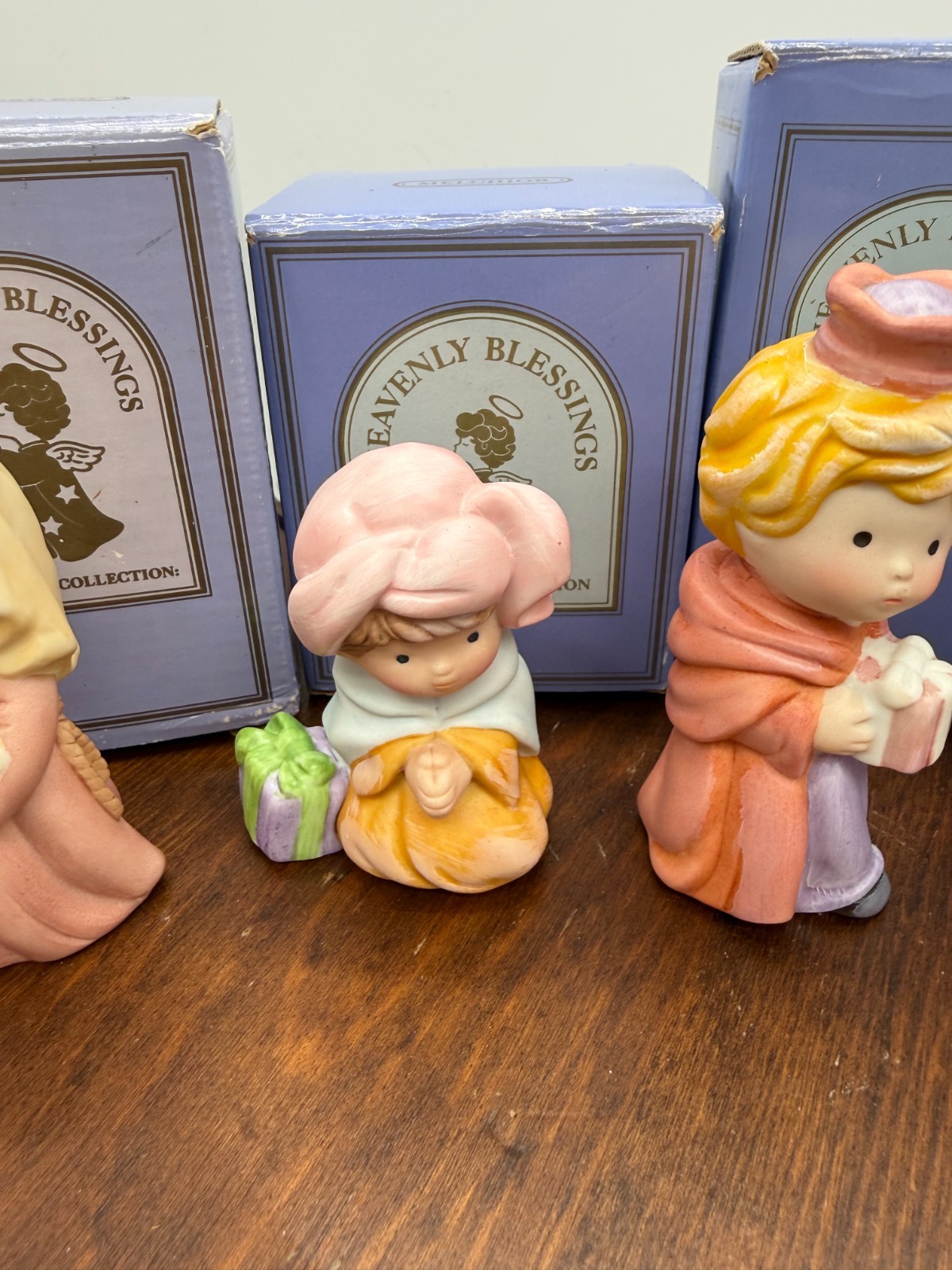 vtg Wise Men 4 Piece Set Original Box 1986 Avon Heavenly Blessings