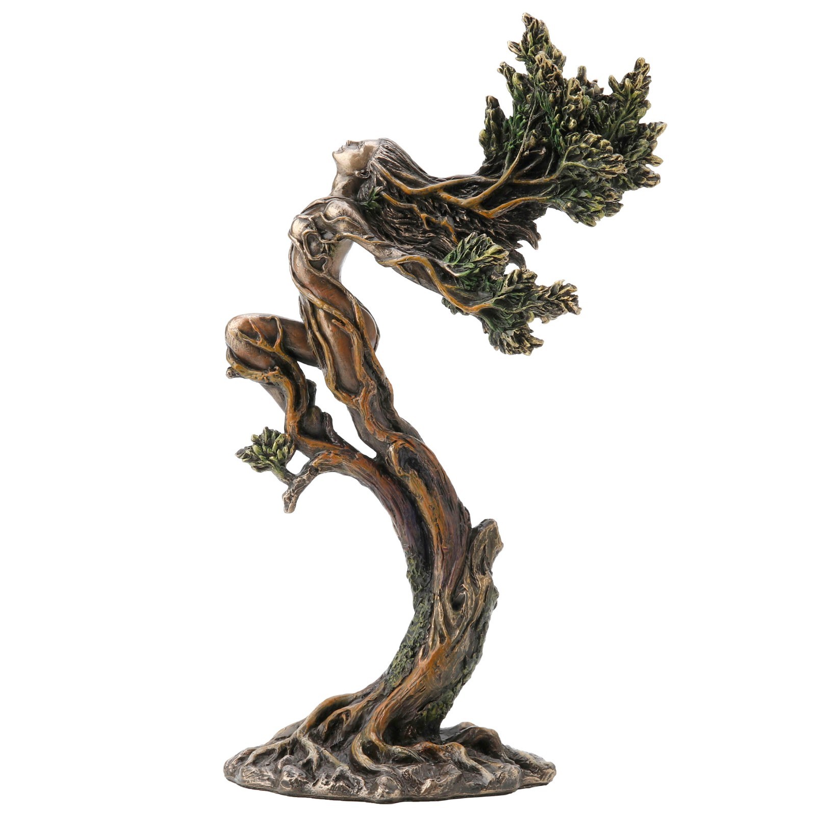9 7/8″ Tall The Dancing Forest Nymph Elemental Cold Cast Bronzed Resin Statue
