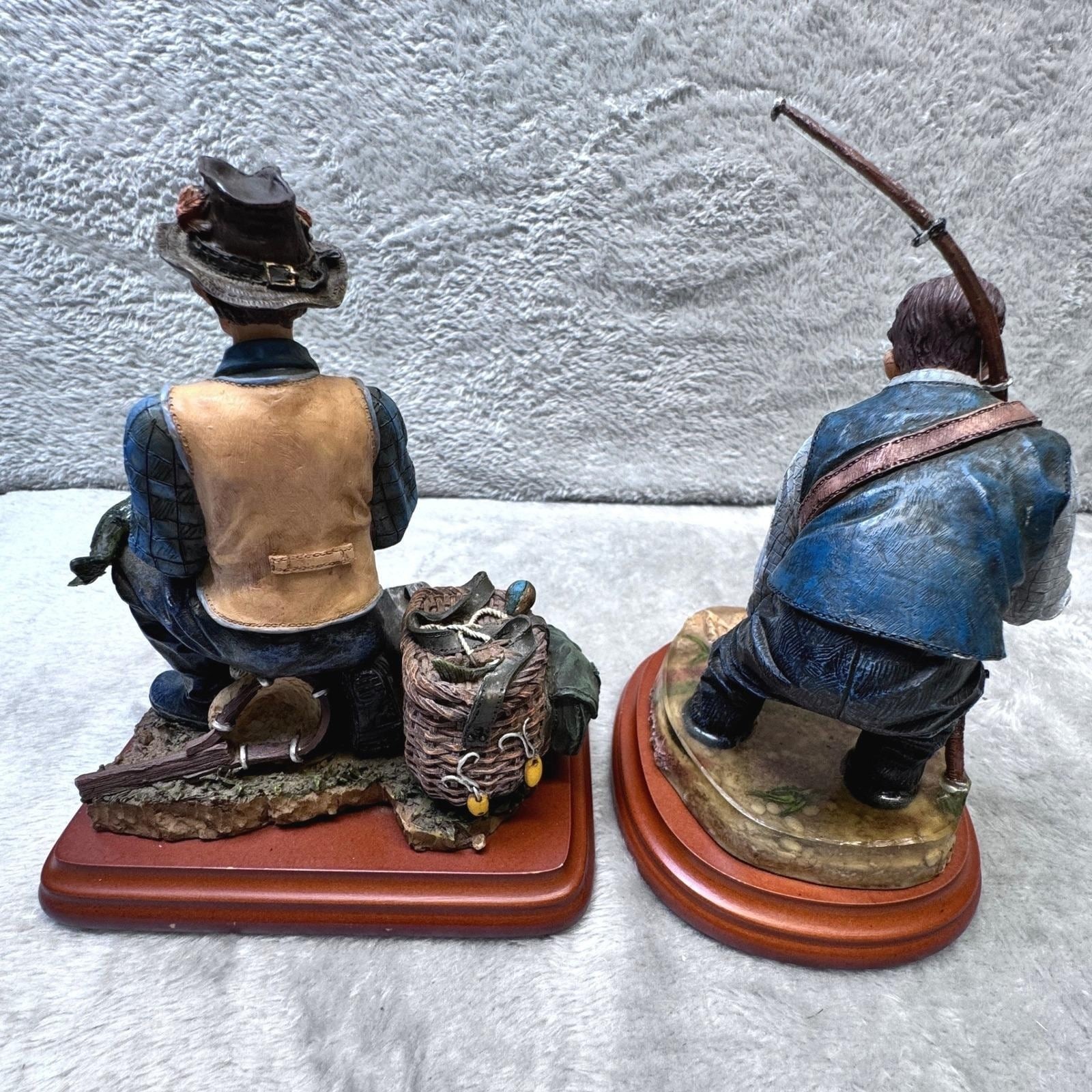 Gone Fishin Character Collectibles Figurine Set – Fishing Scenes Resin Statues