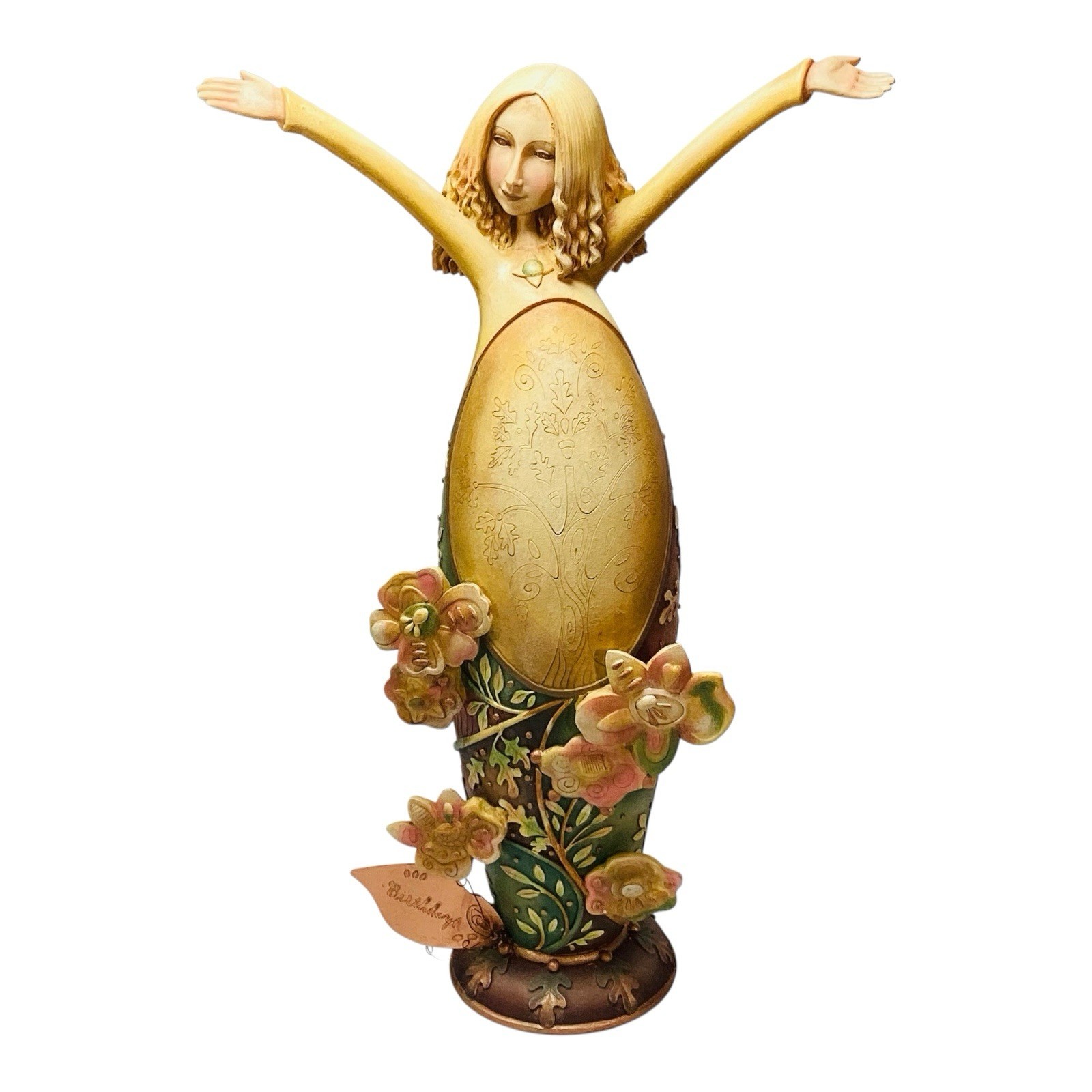 Enesco Blooming Wild Figurine “BIRTHDAY” by Karen Hahn Resin 2005 10.5in