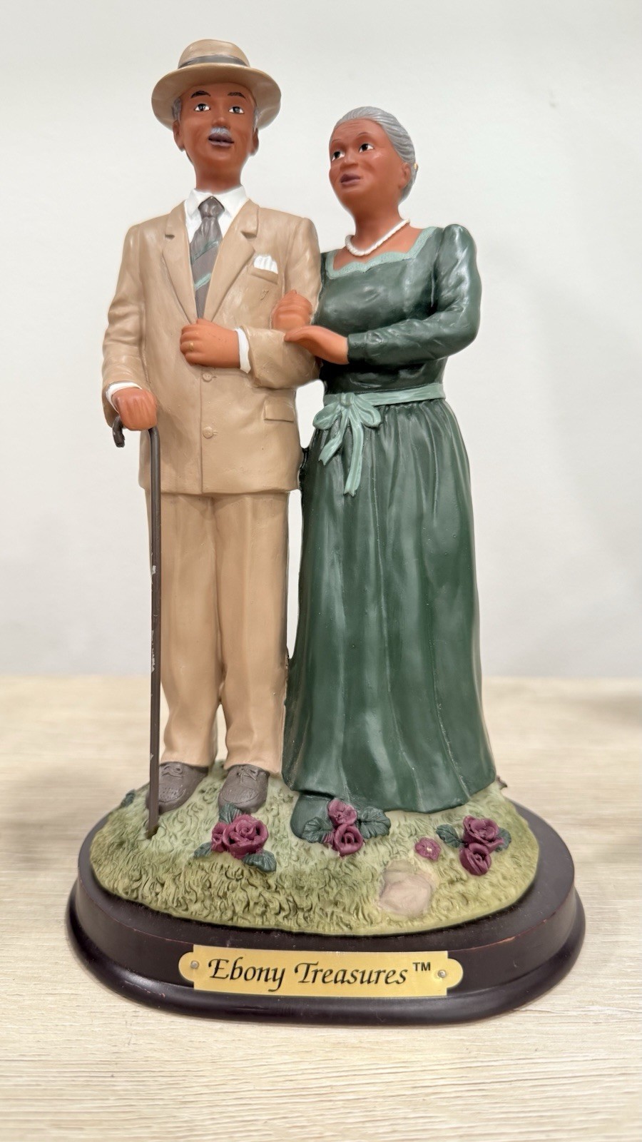 Decorative figure of elderly couple “Ebony Treasures” – Collectible