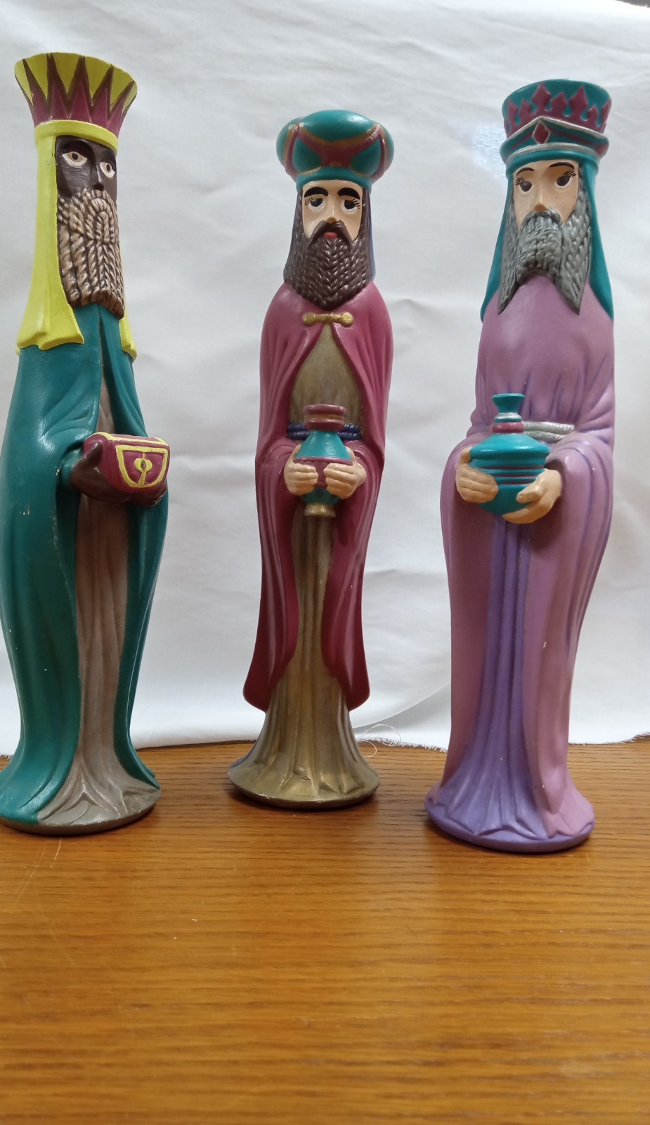 Vintage, Three Wise Men, Christmas, Nativity, Large, figures