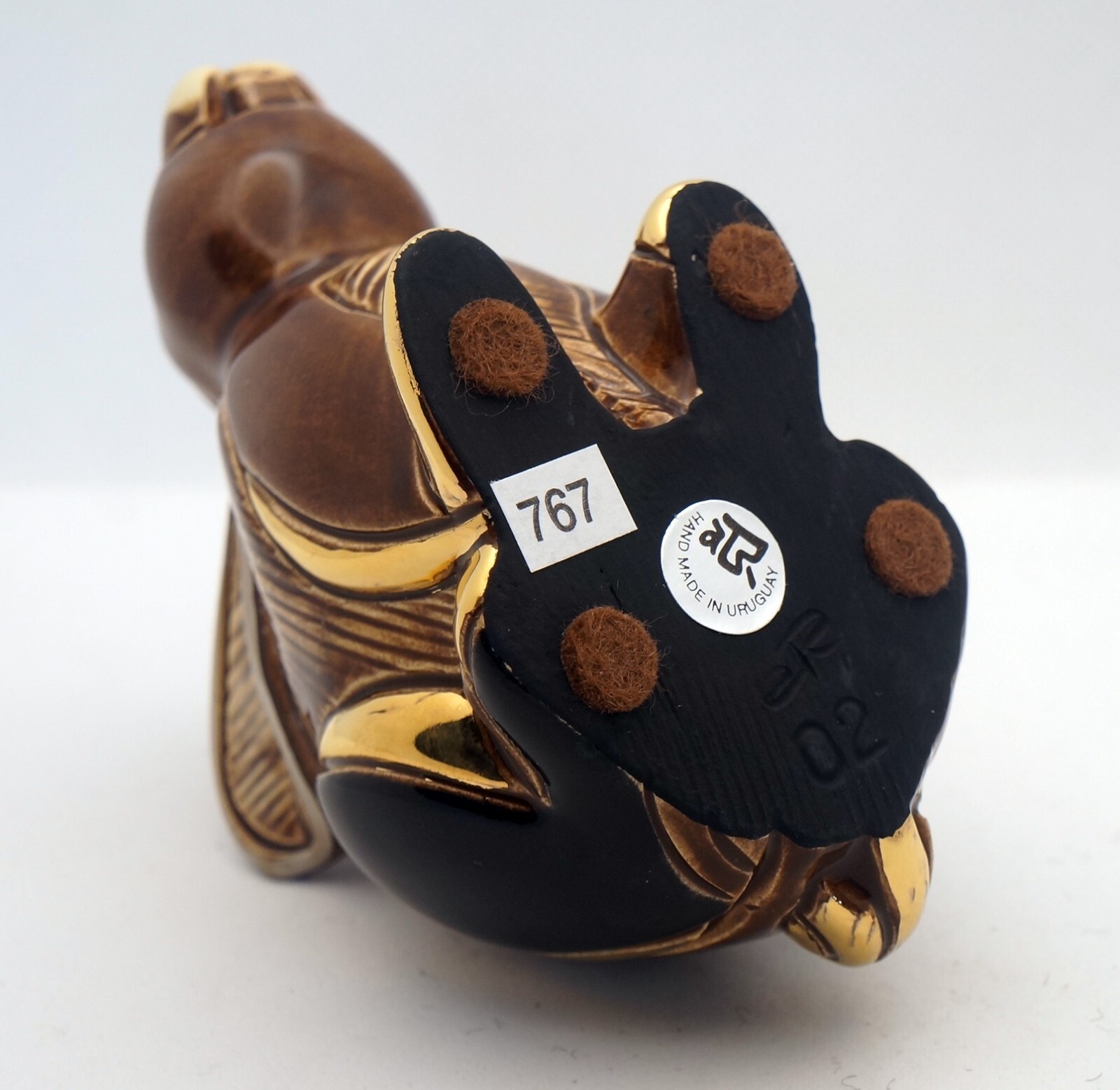 New De Rosa Rinconada Figurine Cute Hare Rabbit Gold Enamel DeRosa