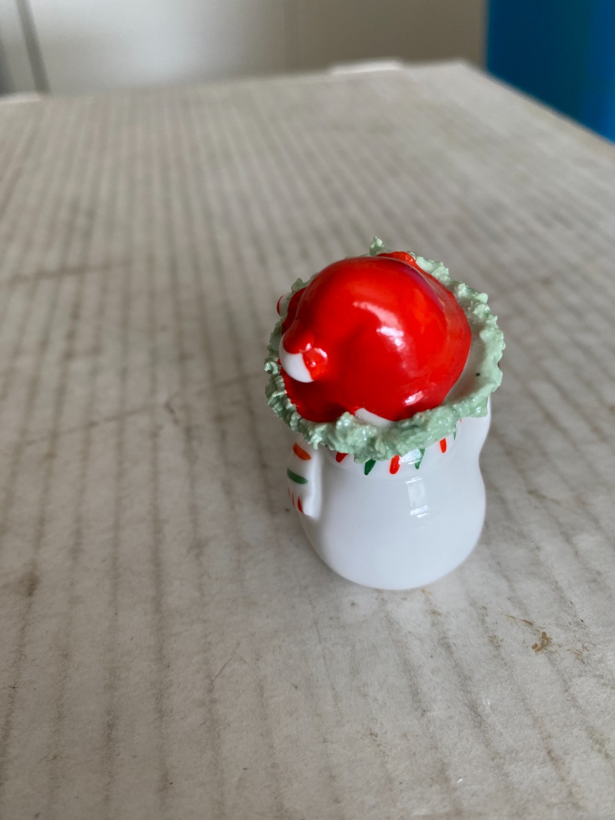 Vintage unmarked Napco snowman playing a flute figurine