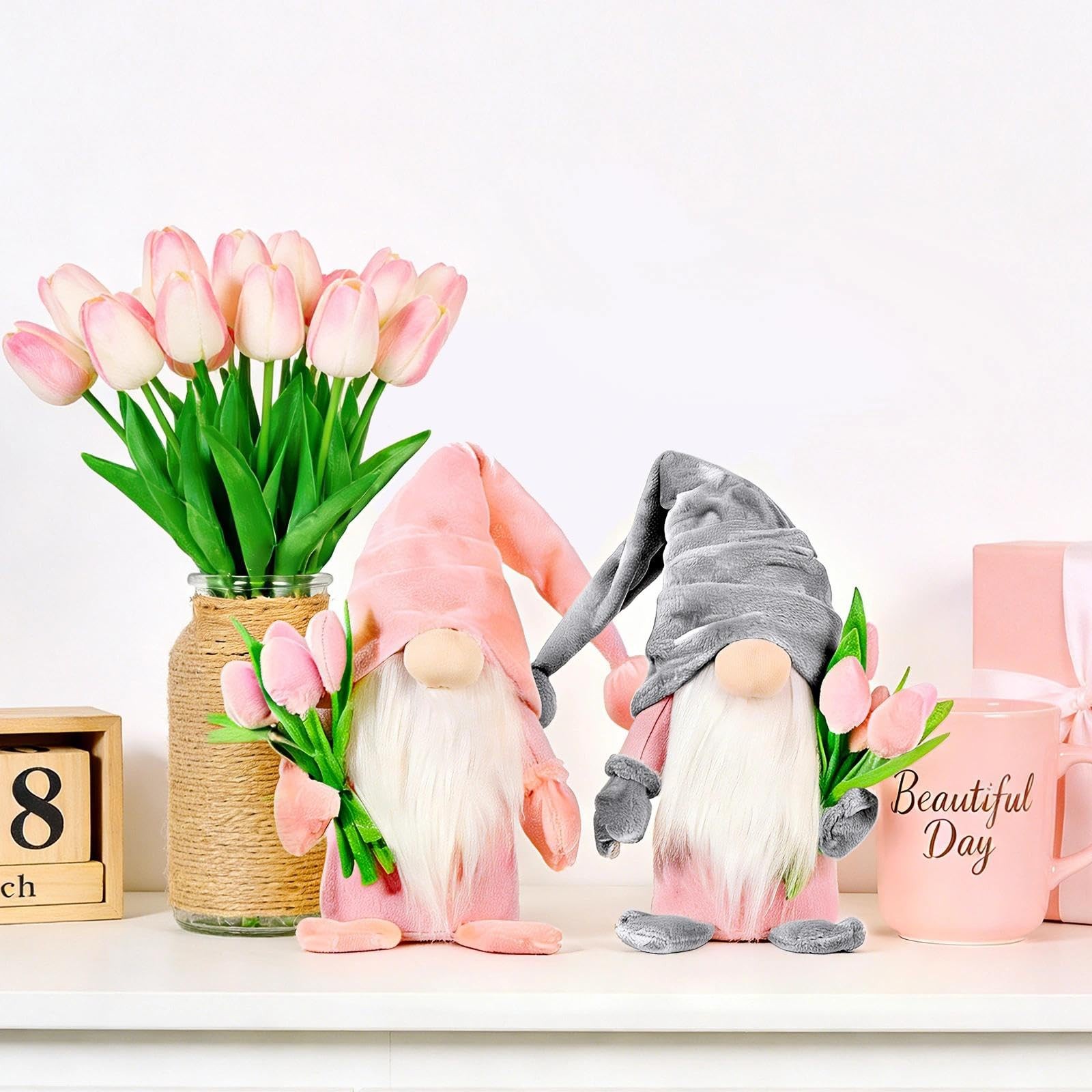 2PCS Gnomes Plush Decorations for Home, Gifts, Tiered Tray Decor
