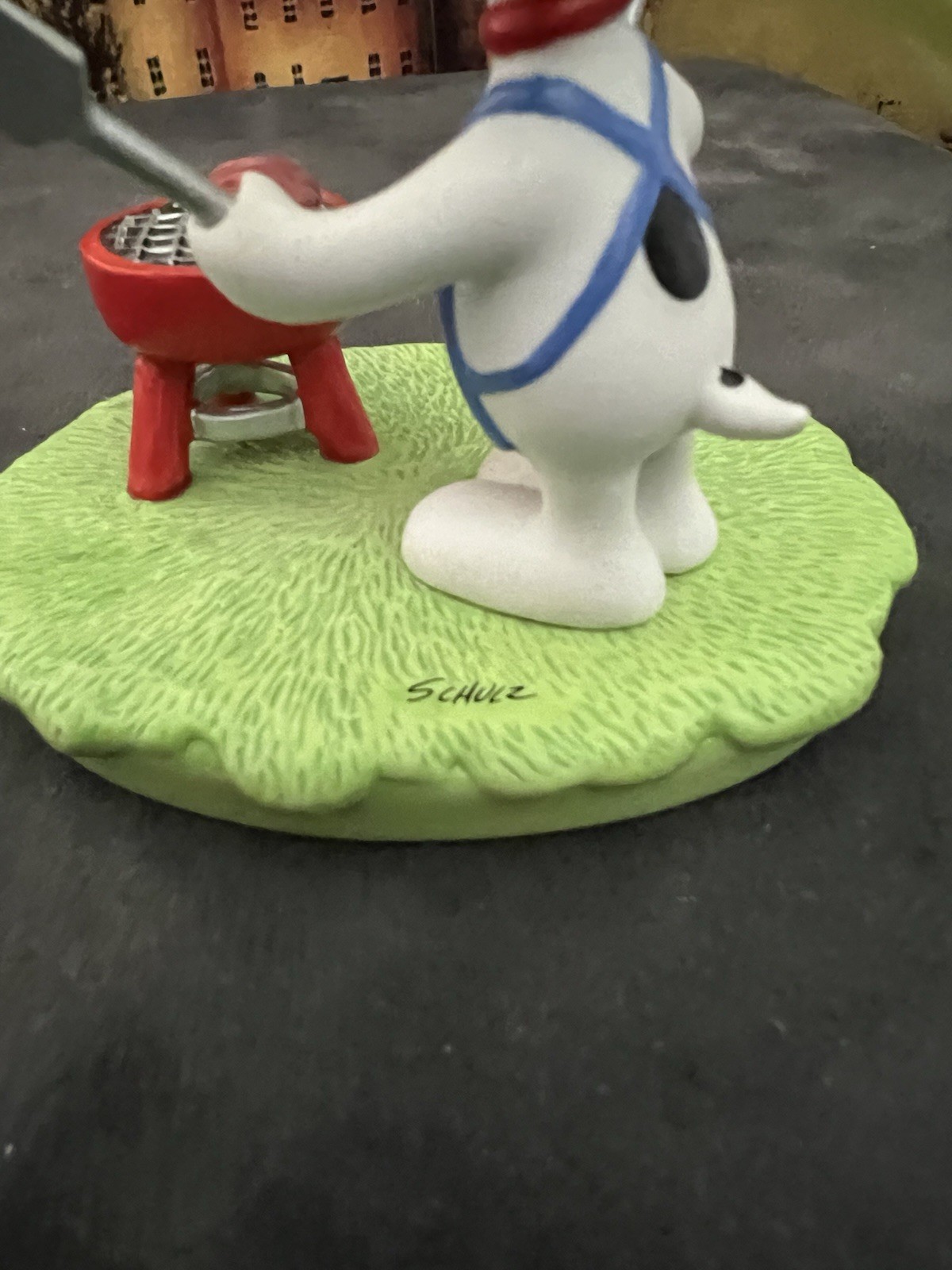Hallmark Peanuts Joe Bar-B-Q Grilling Summer Gallery Figurine Numbered EUC
