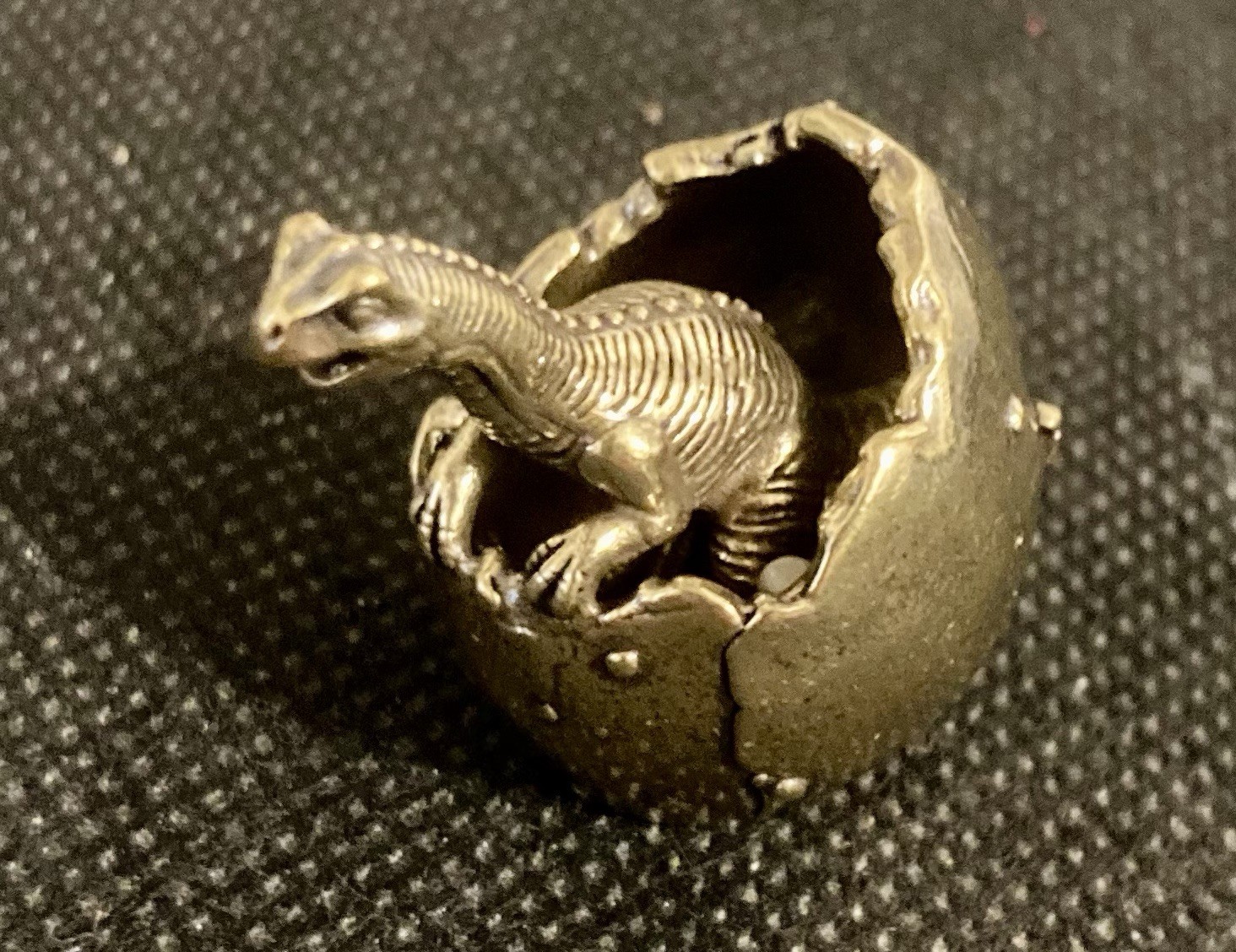 Dinosaur Hatchling 1 1/4″ Brass Figurine