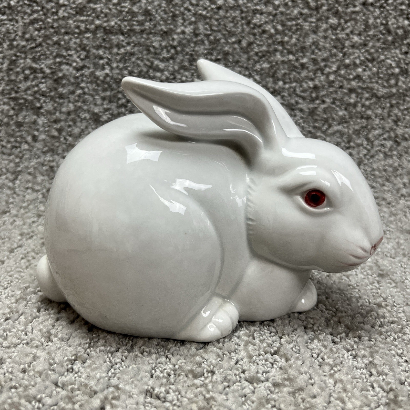 Fitz & Floyd 70s Porcelain Easter Bunny Rabbit Hand Painted Japan Easter 1975