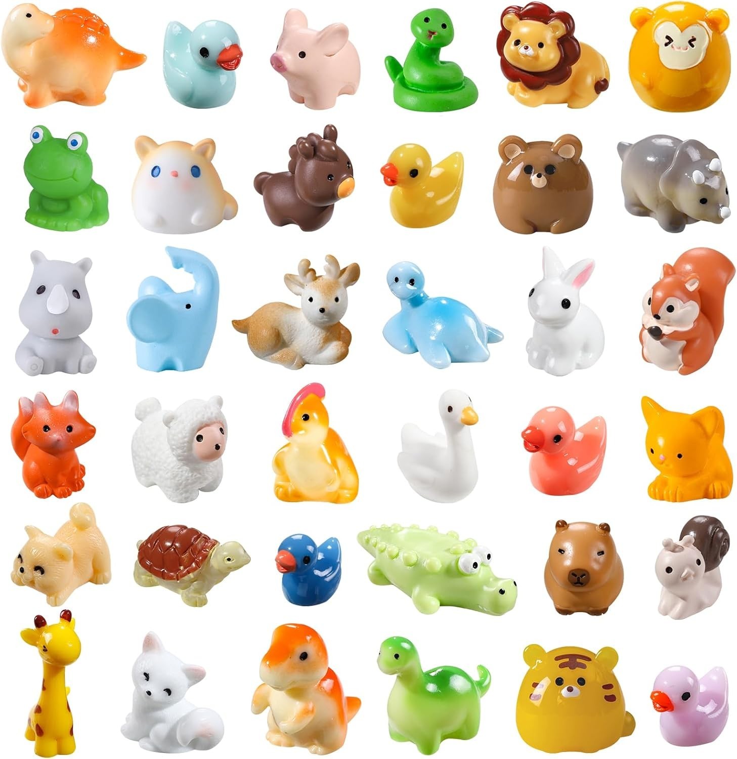 40pcs Miniature Resin Farm Animals – Perfect for Fairy Garden Creations