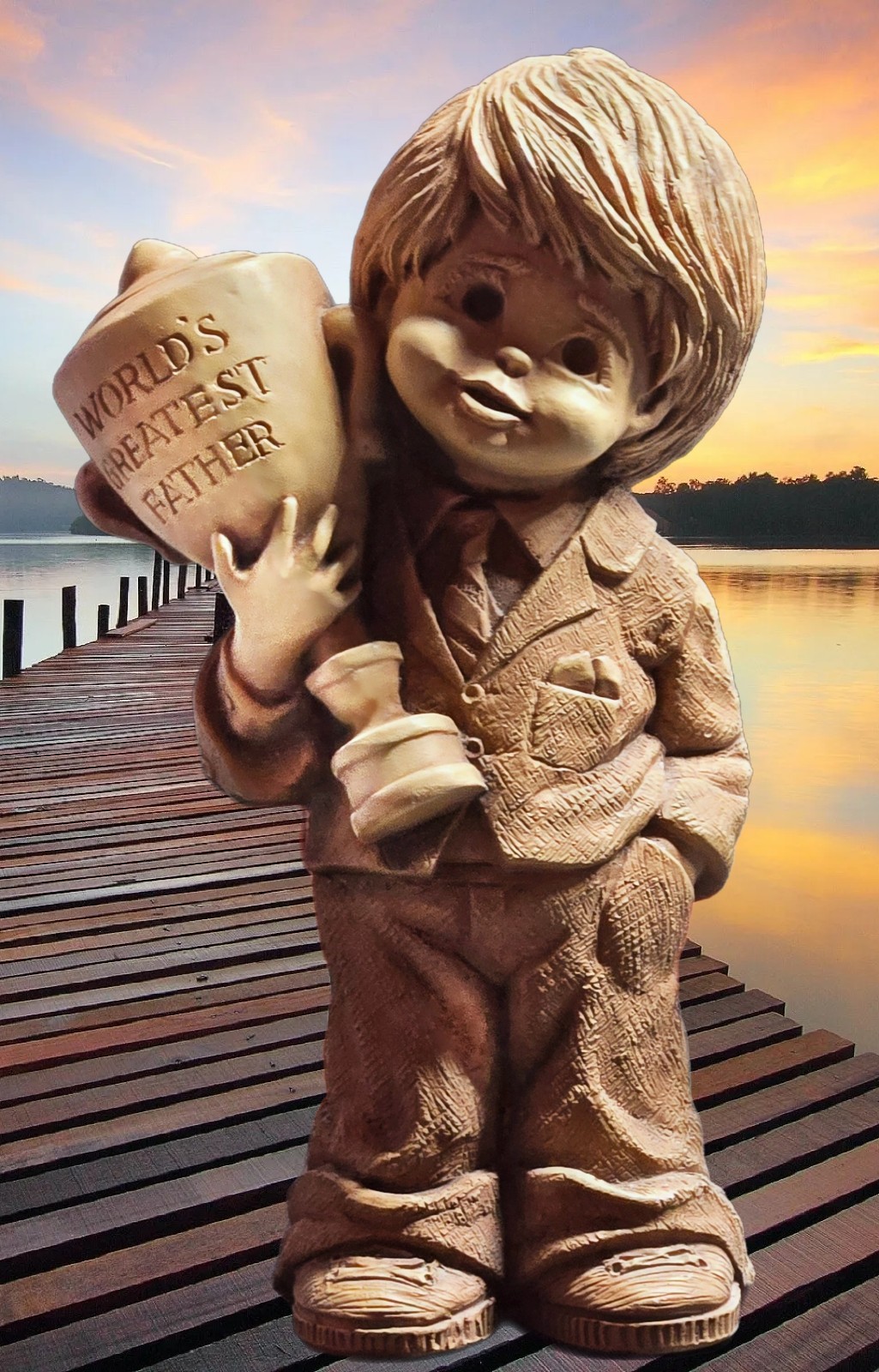 1982 “World’s Greatest Father” Fannykins figurine sculpted by Bill Mack