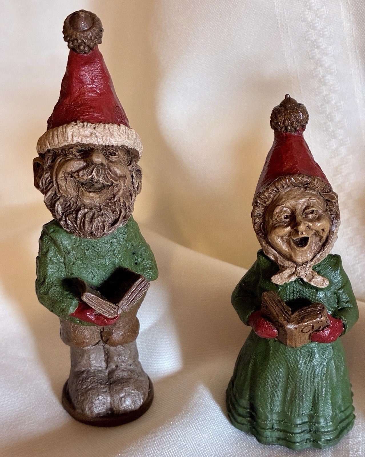VINTAGE CAIRN STUDIO TOM CLARK CAROLING GNOMES COMPLETE SET OF 5 CHRISTMAS