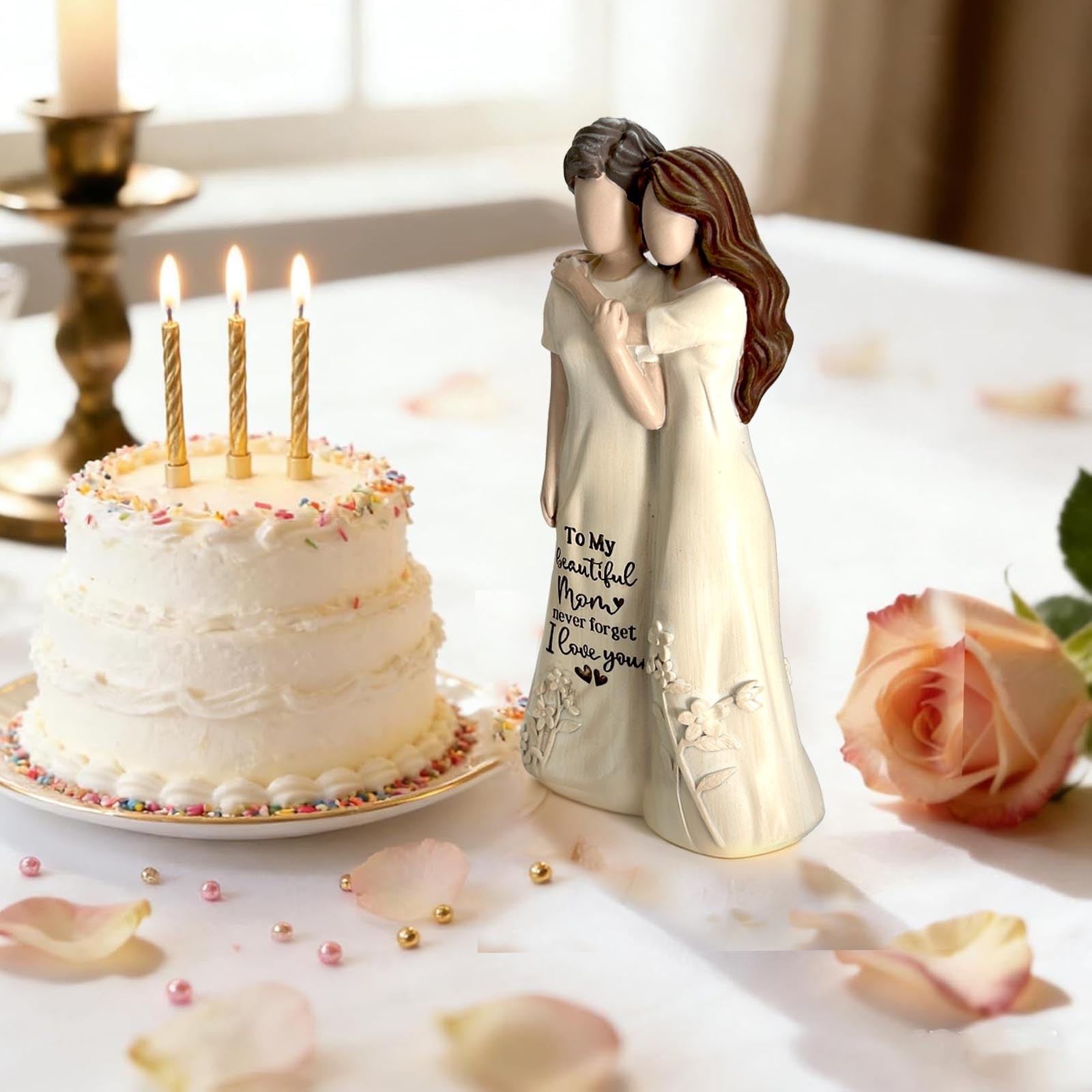 7.8 Inch Mom Birthday Mothers Day Gift Figurine Mother Daughter Statue
