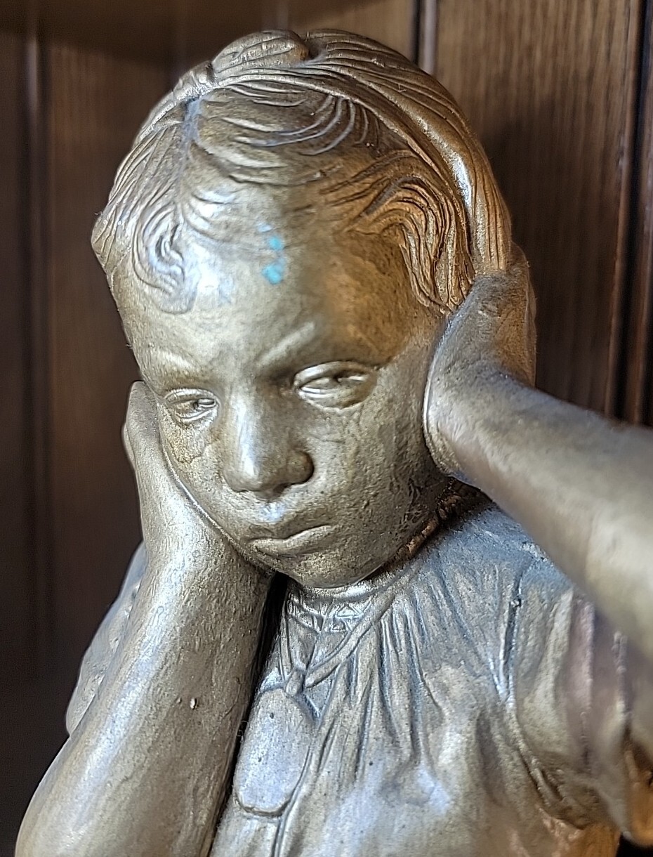 Antique Gold Statue Bust Figure Choir Teacher Band Music Director Children Gift