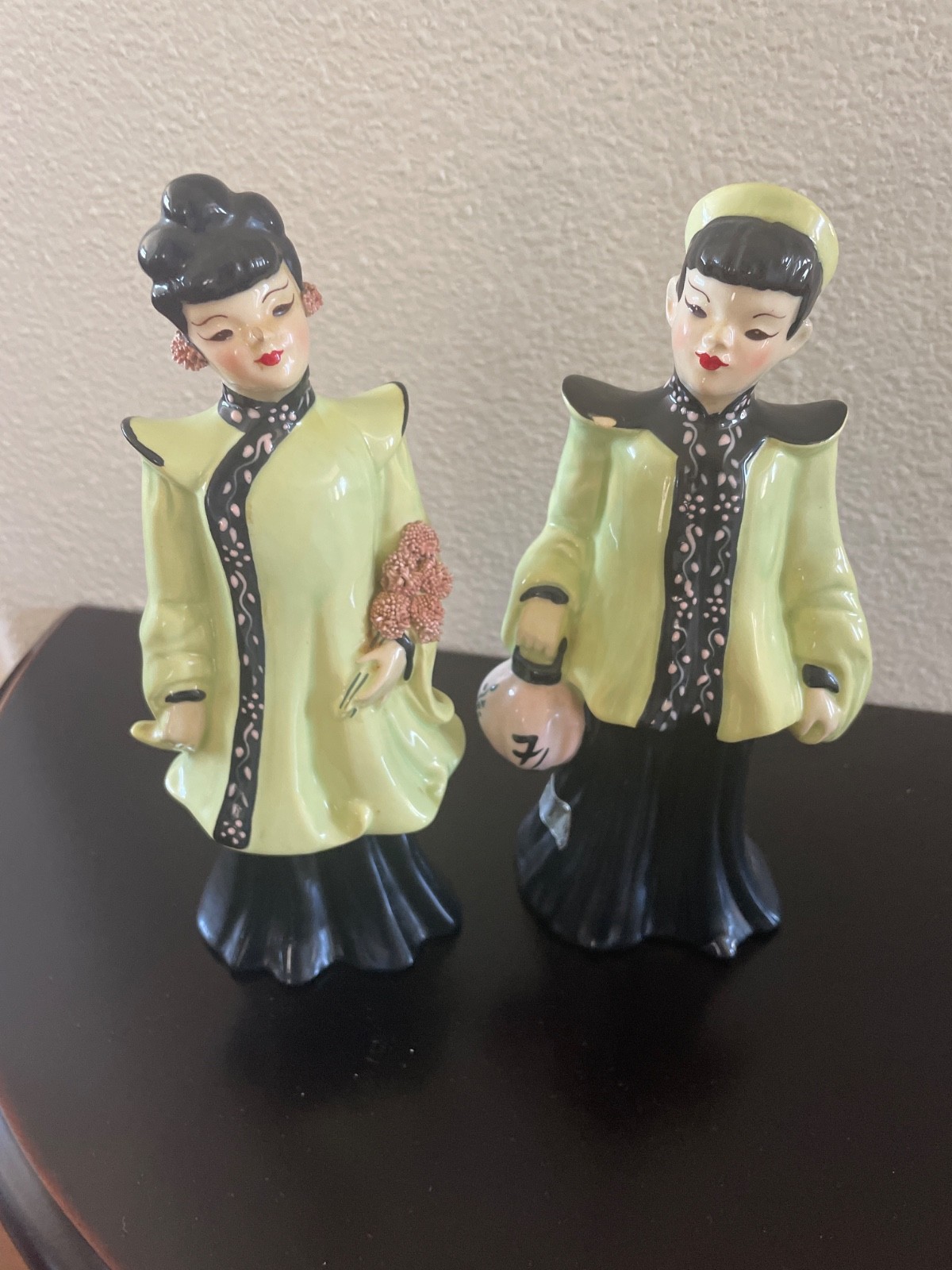Vintage Asian Man and Women by Florence Ceramics