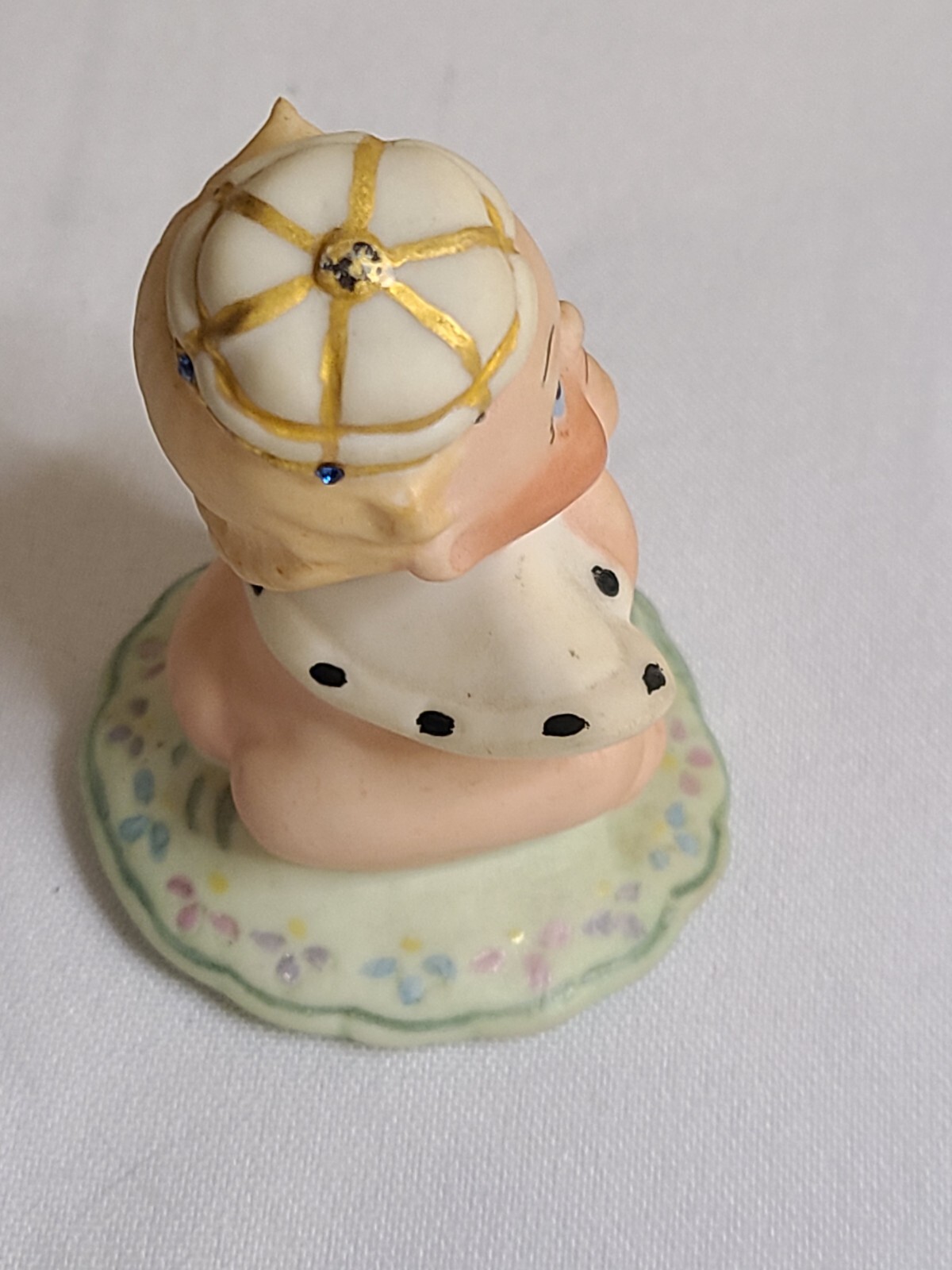 Samson Imports Baby King Bisque Porcelain Rhinestones In Crown 1950s Vintage