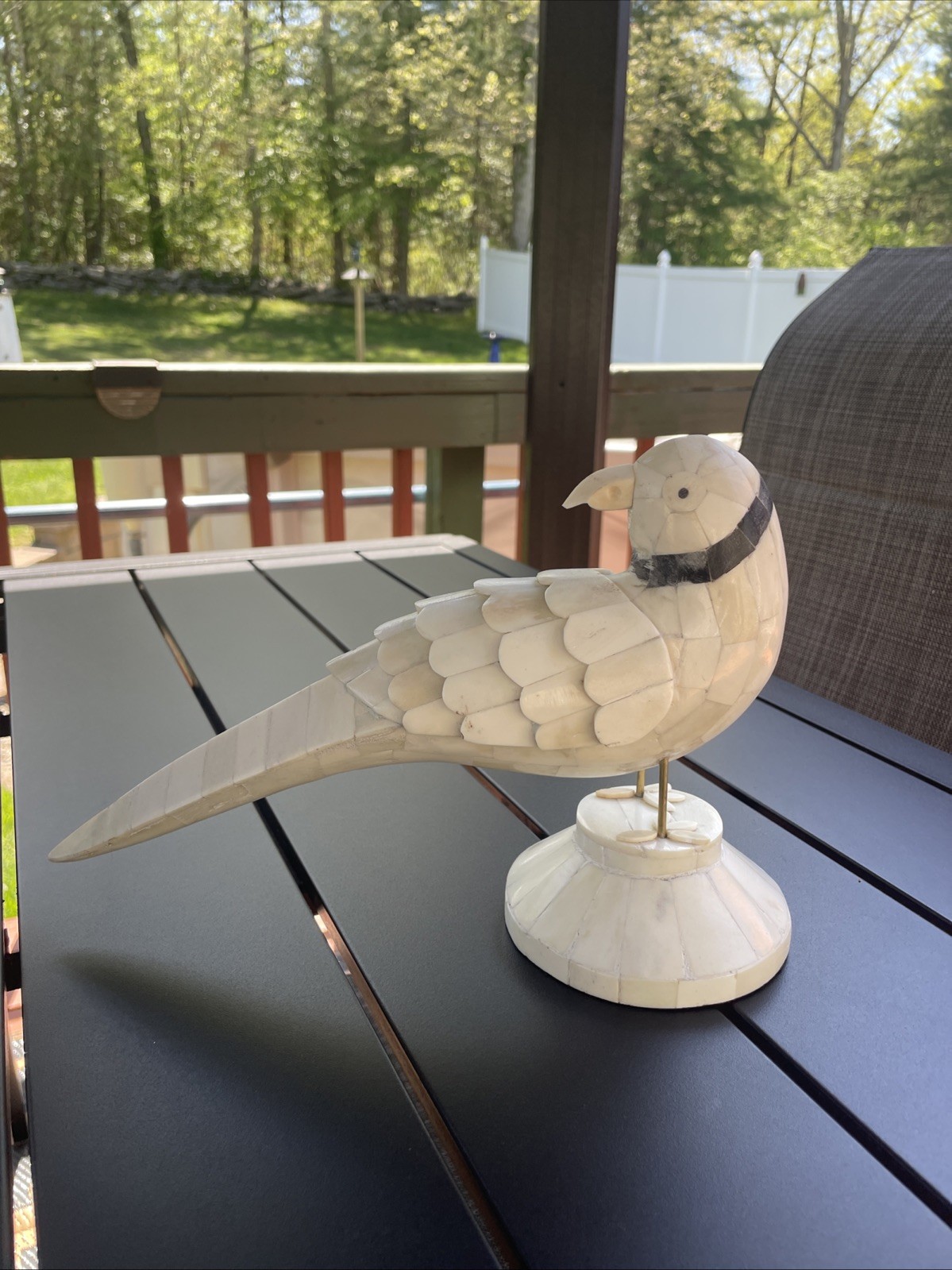 Vintage Parrot Bone Inlaid 10″ X 7″ Very Nice !!