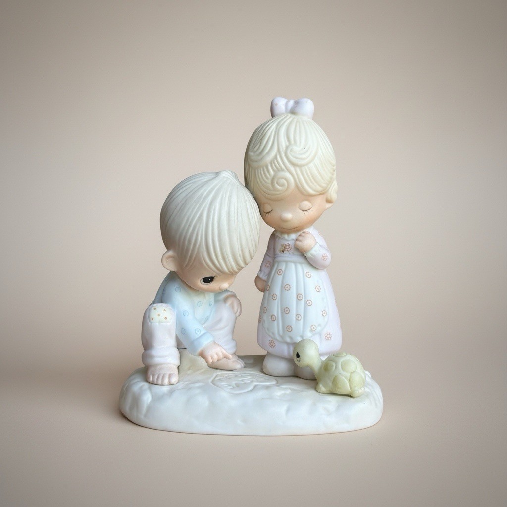 Vintage Precious Moments “Thou Art Mine” Figurine 1984 Cross Mark E-3113 Retired