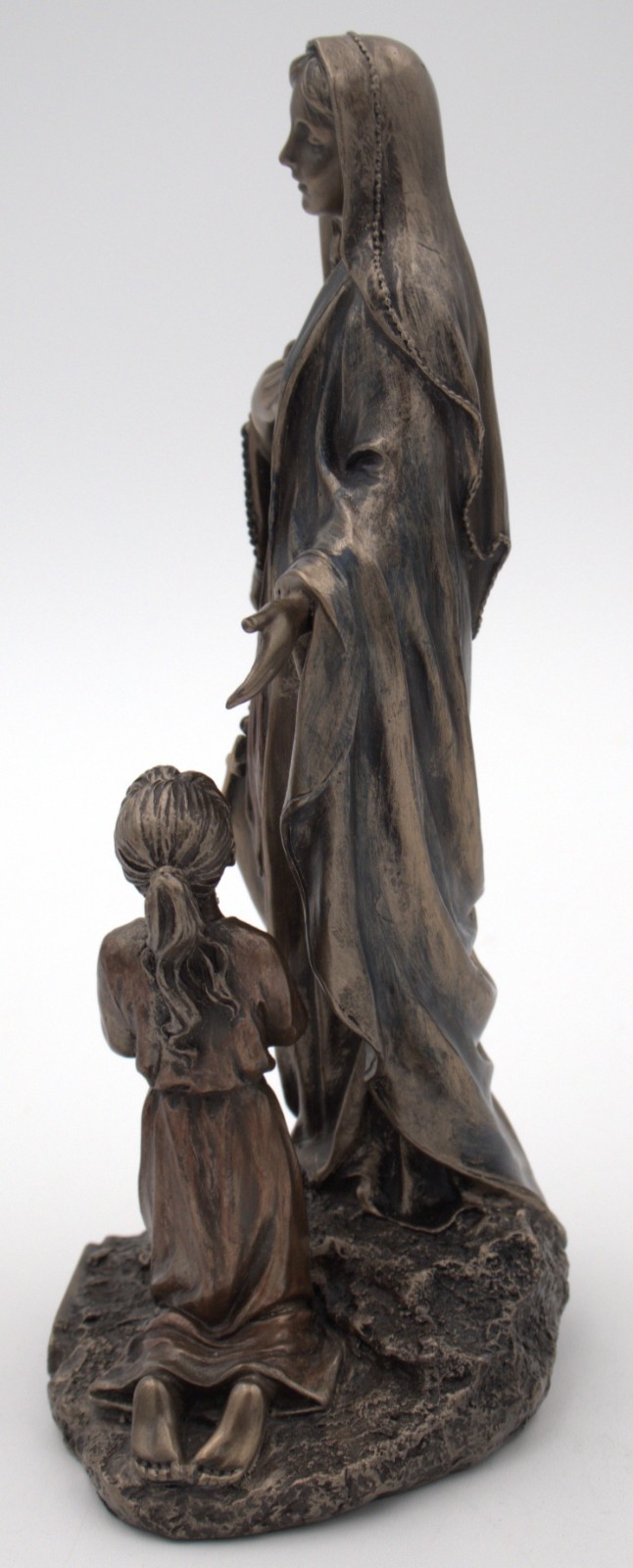 Veronese Design Our Lady of Lourdes Virgin Mary & St Bernadette Resin Statue 8″