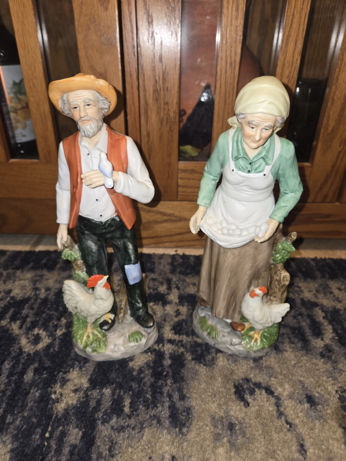 VTG HOME INTERIORS HOMCO GRANDMA AND GRANDPA HEN HOUSE FARMERS CHICKEN EGGS READ