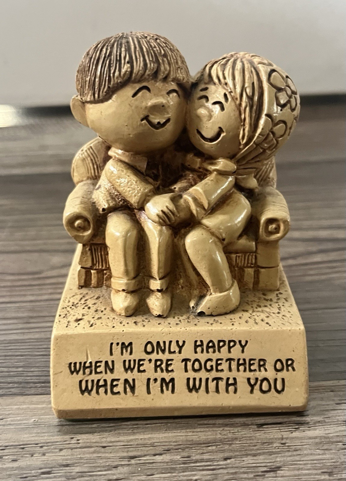 Vntg 1970 W-166 Paula Figurine I’m Only Happy When We Are Together Retro Hippie
