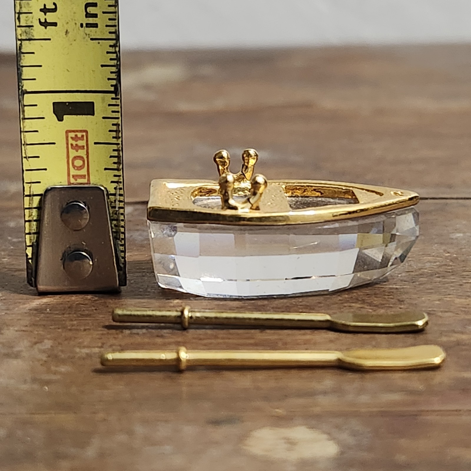 Swarovski Crystal Gold Tone Memories Row Boat 176083 Designer: Anton Hirzinger