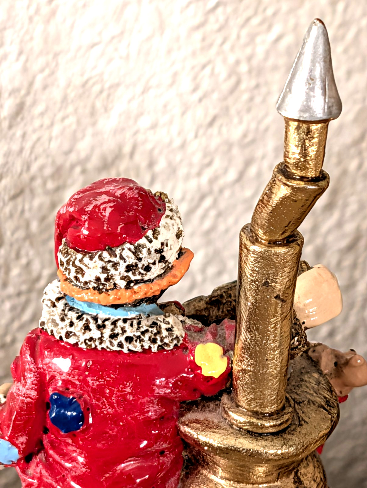 Ron Lee 1989 Ltd Ed Hobo Clown Mery Xmas Onyx Base 24K Gold Plated 72 /1250