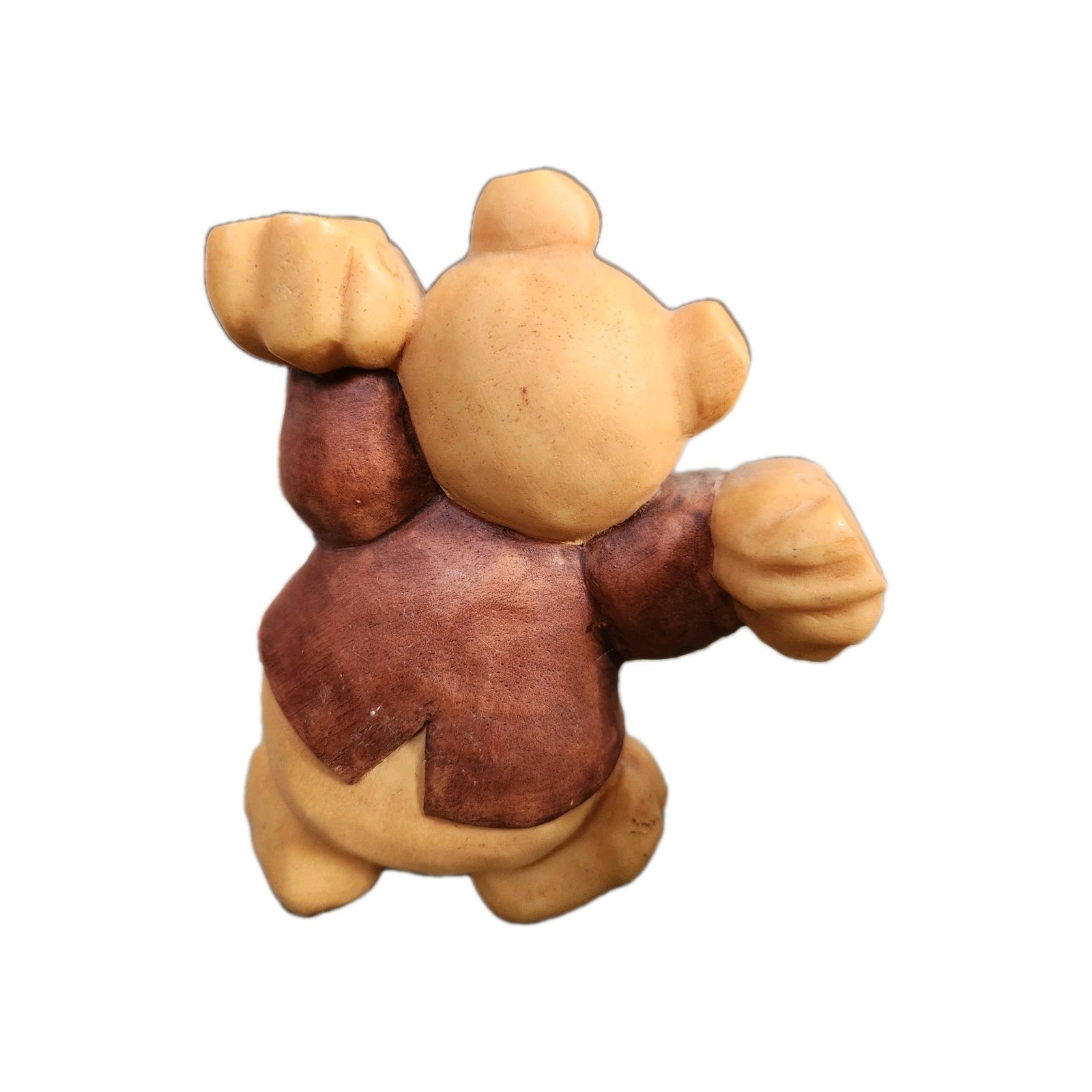 Collection of 5 Ceramic Figurine Bears with Diffrect Clothing 5 Inch. 1 Lb Heavy