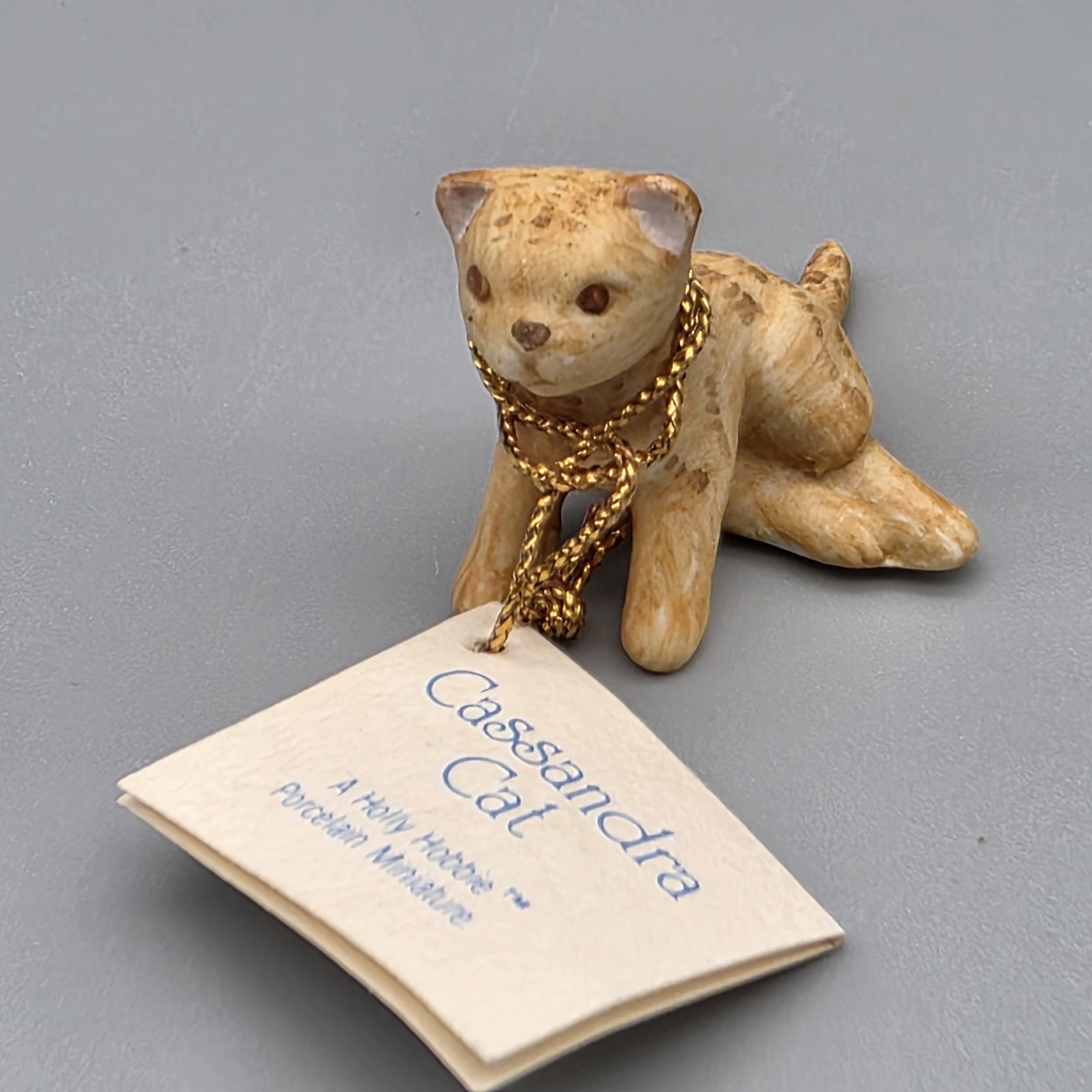 1979 Holly Hobbie Orange Tabby Cat Casandra Porcelain Figurine Miniature