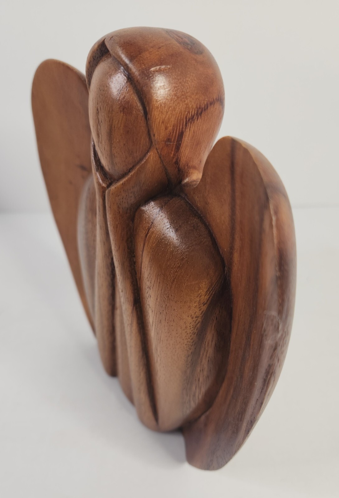 3 Novica Collection Hand Carved Wooden Angels/Watching/Praying/Indonesia