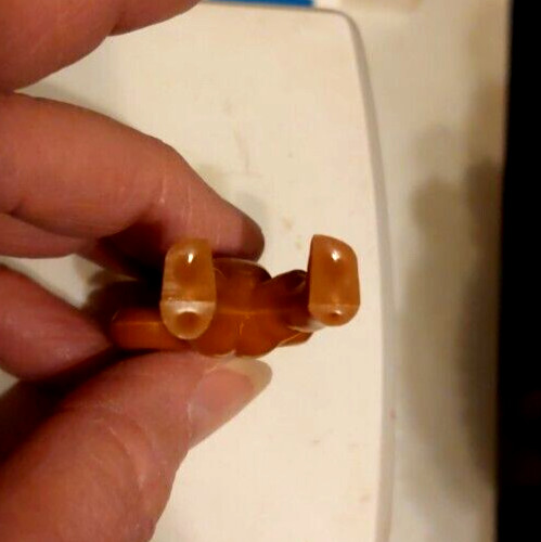 Vtg Small Plastic Doll Brown Celluloid Plastic 2 1/4″ Tall