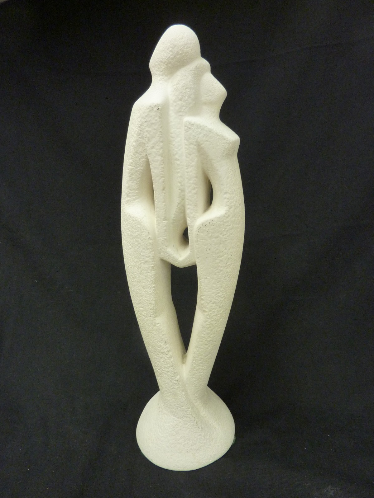 VINTAGE ROYAL HAEGER MAN WOMEN RENDEZVOUS 20″ TALL TEXTURED ART DECO FIGURINE