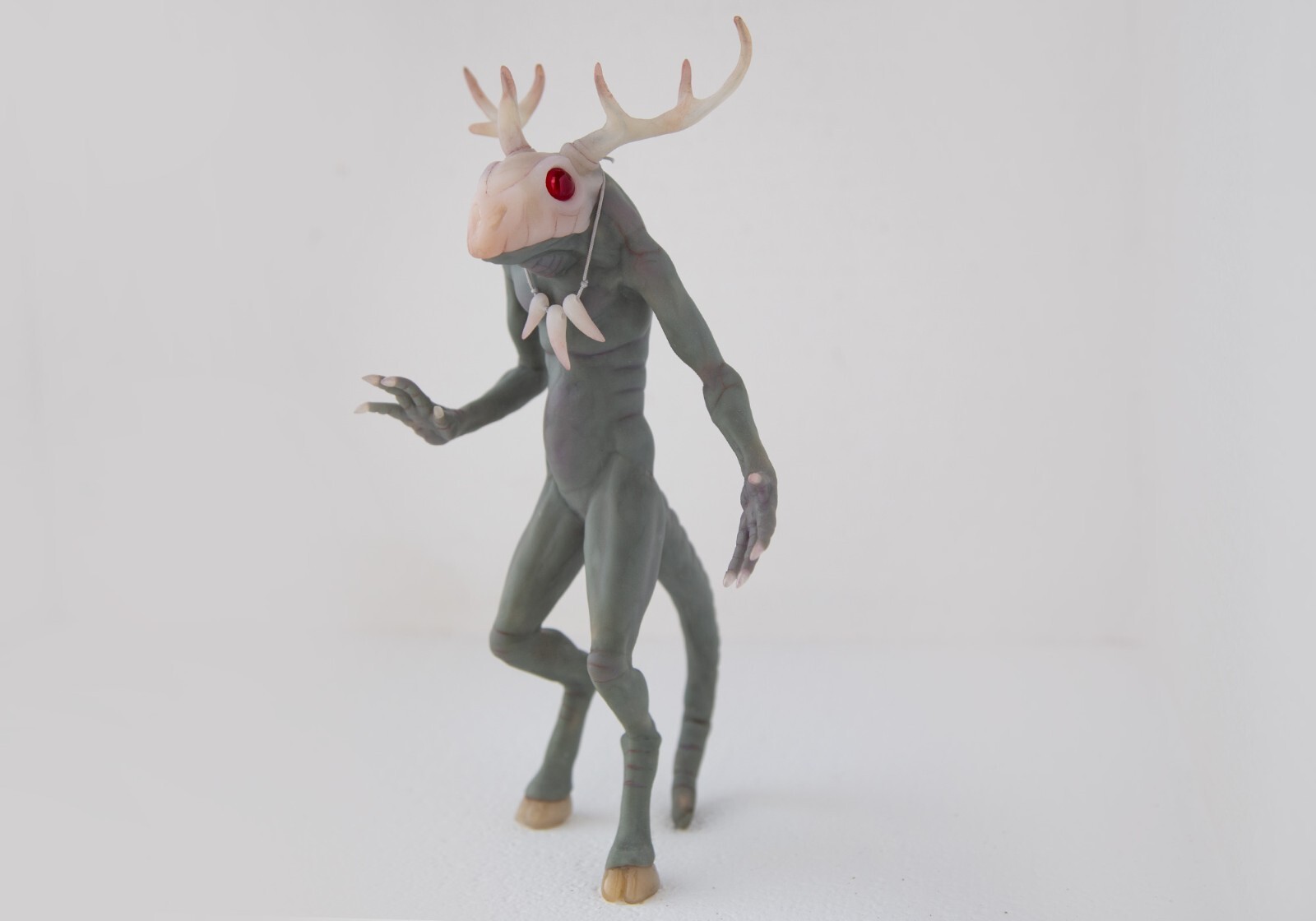 Wendigo cryptid monster from Minnesota! weird sculpture art doll of Windigo