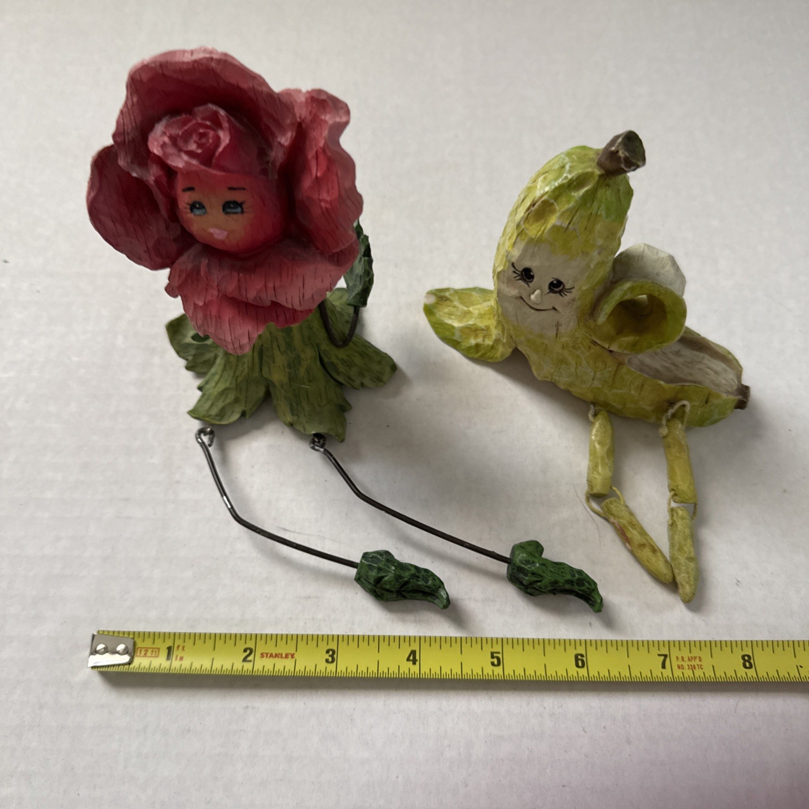 Anthropology Rose Shelf Sitter And Banana Shelf Sitter Vintage