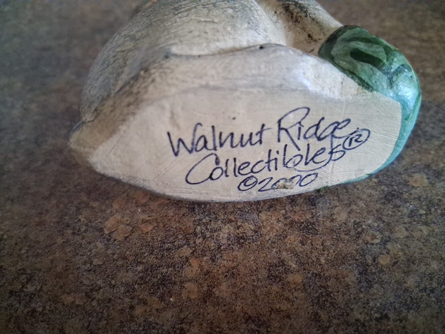 Walnut Ridge Collectibles Bejma Chalkware Small Bunny Sitting On Cabbge Leaves