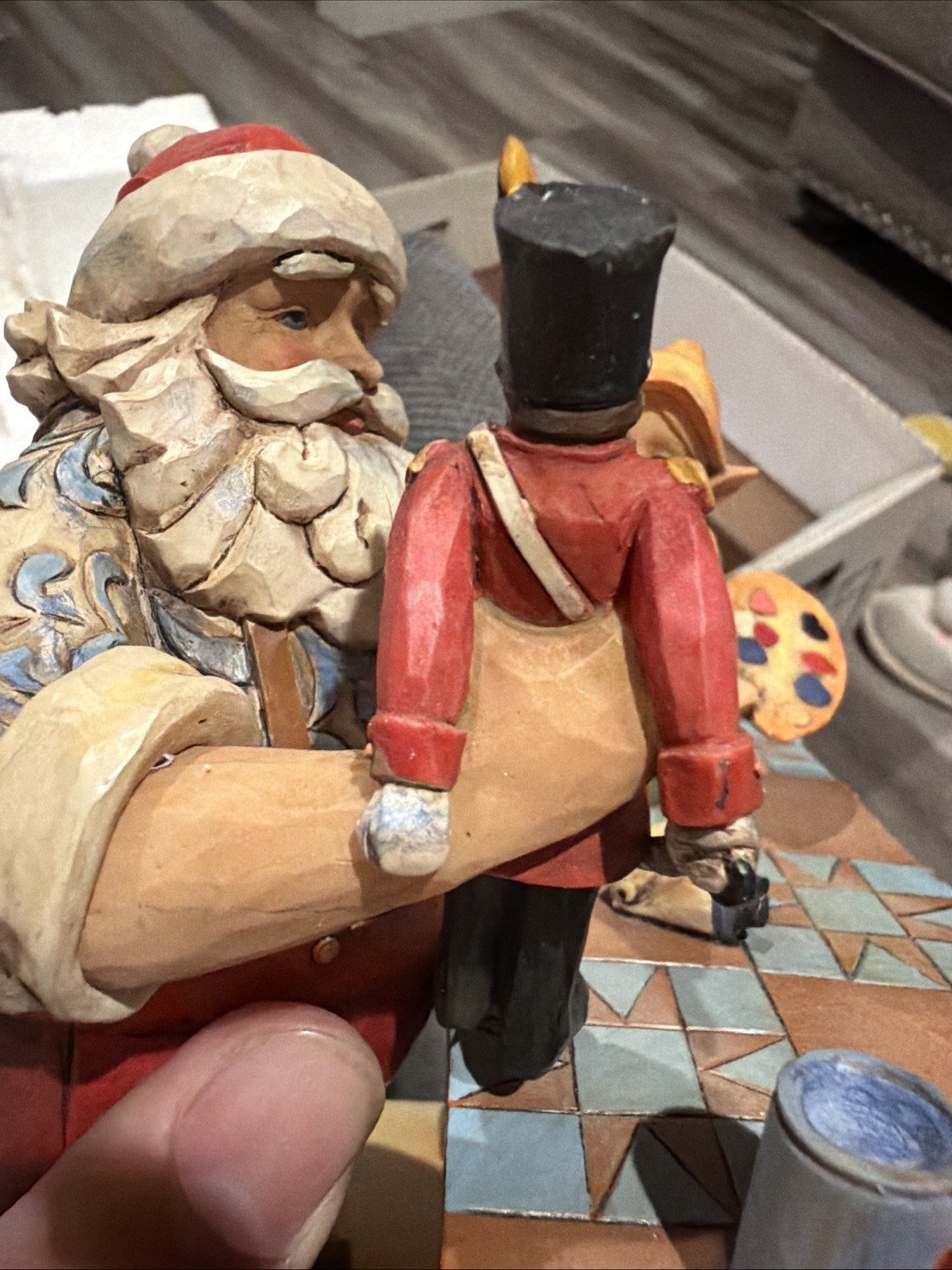 Jim Shore Heartwood Creek SANTA’s TOY MASTER Set of 4 #4008233 RARE