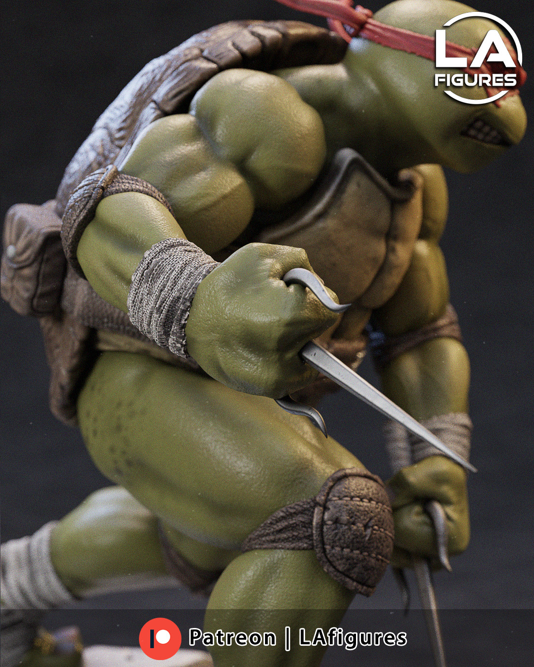 Raphael – TMNT 1/10 Scale Statue 3D Print Model Kit Unpainted