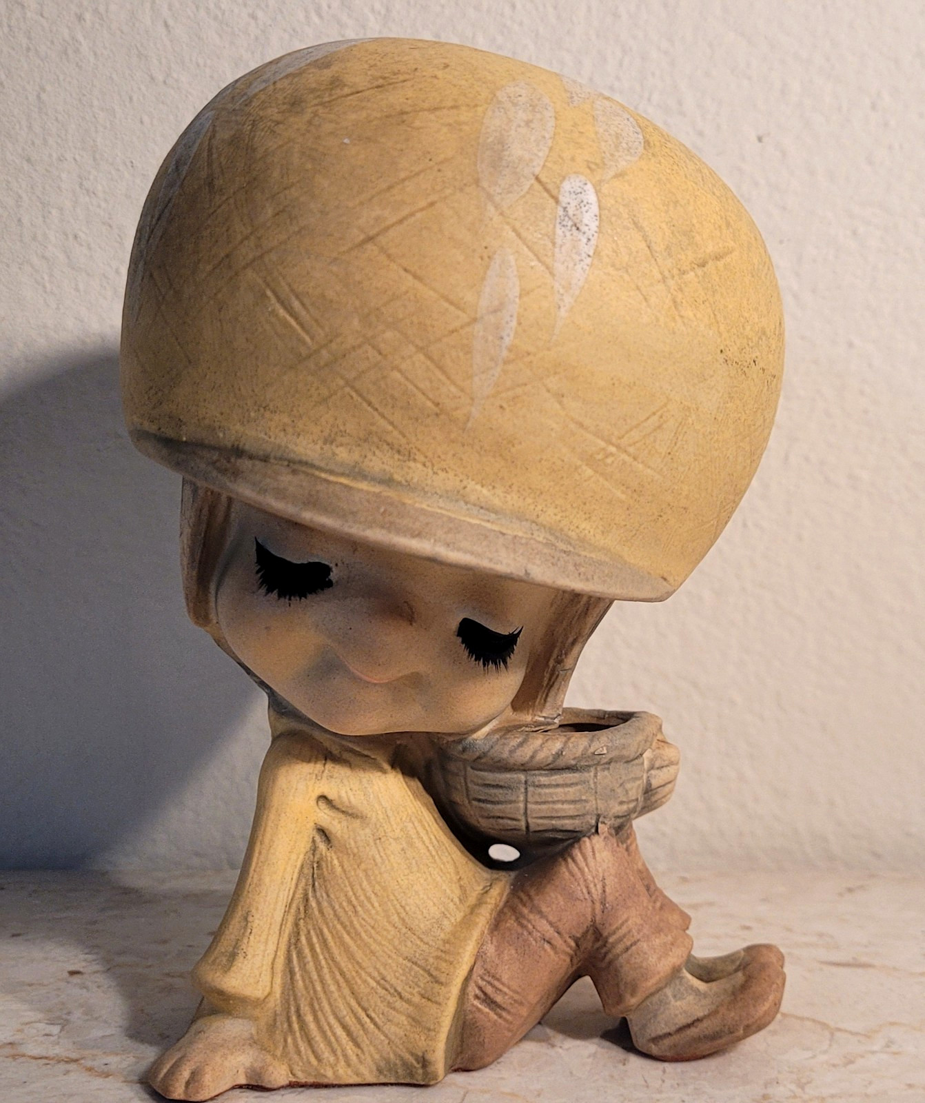 Vintage Rare Large-Headed Figurine 1960s-1970s Chalkware