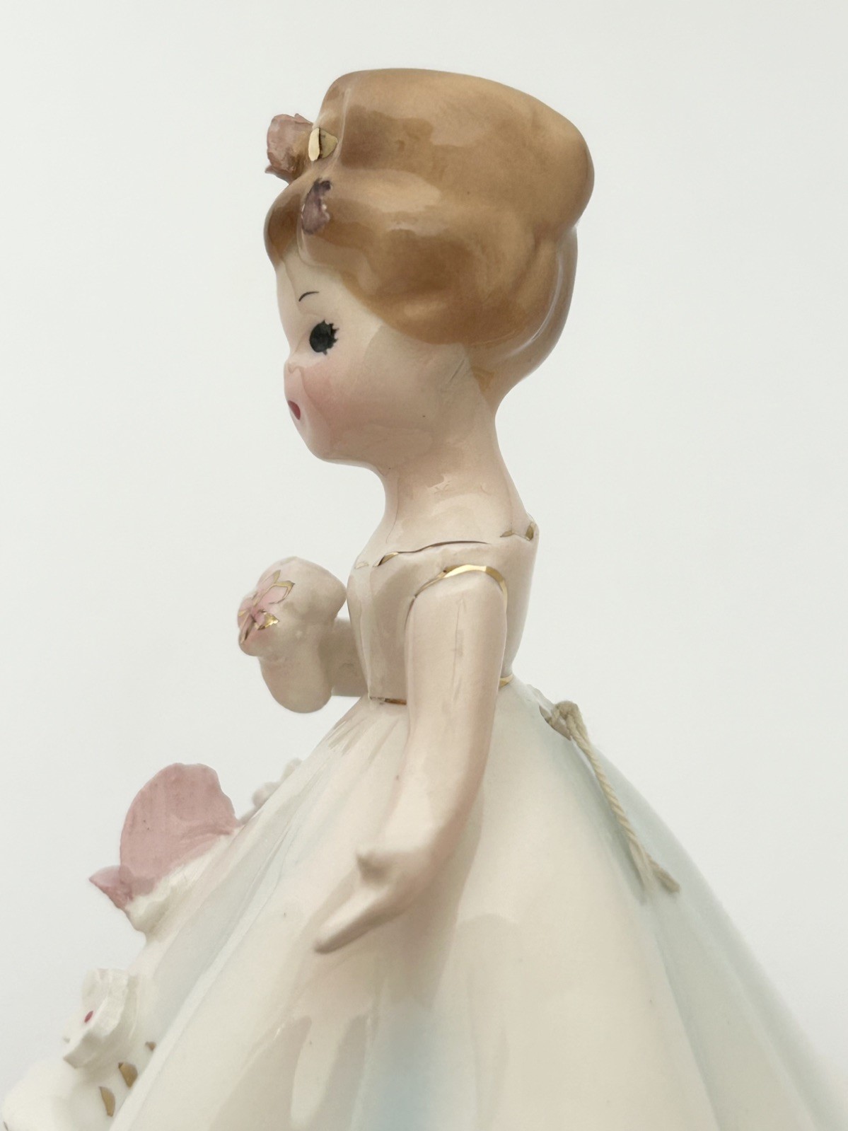 Vtg Josef Originals “Wedding Belle” Figurine White Dress w flowers