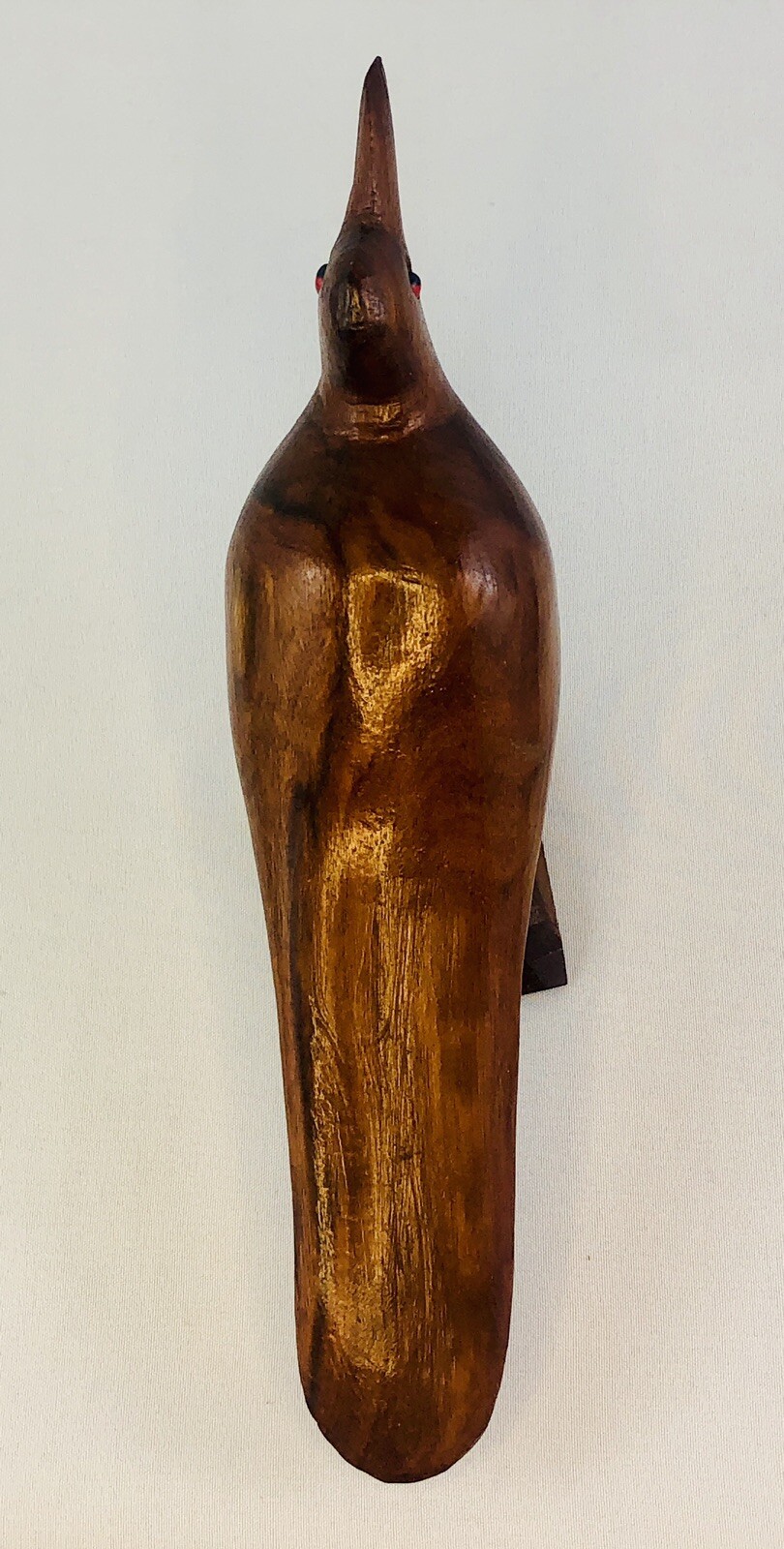 Vintage Carved Bird Wood Shore Beach on Stand Statue Figurine 5 1/2 x 7 1/2 in