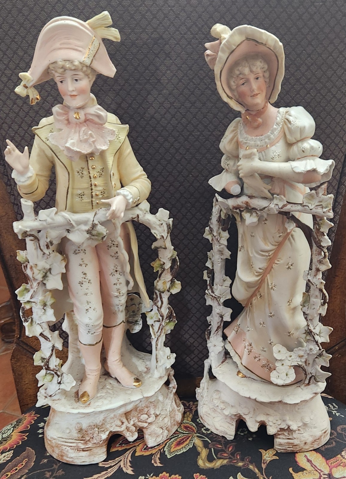 French Bisque Standing Figurines, circa 1880
