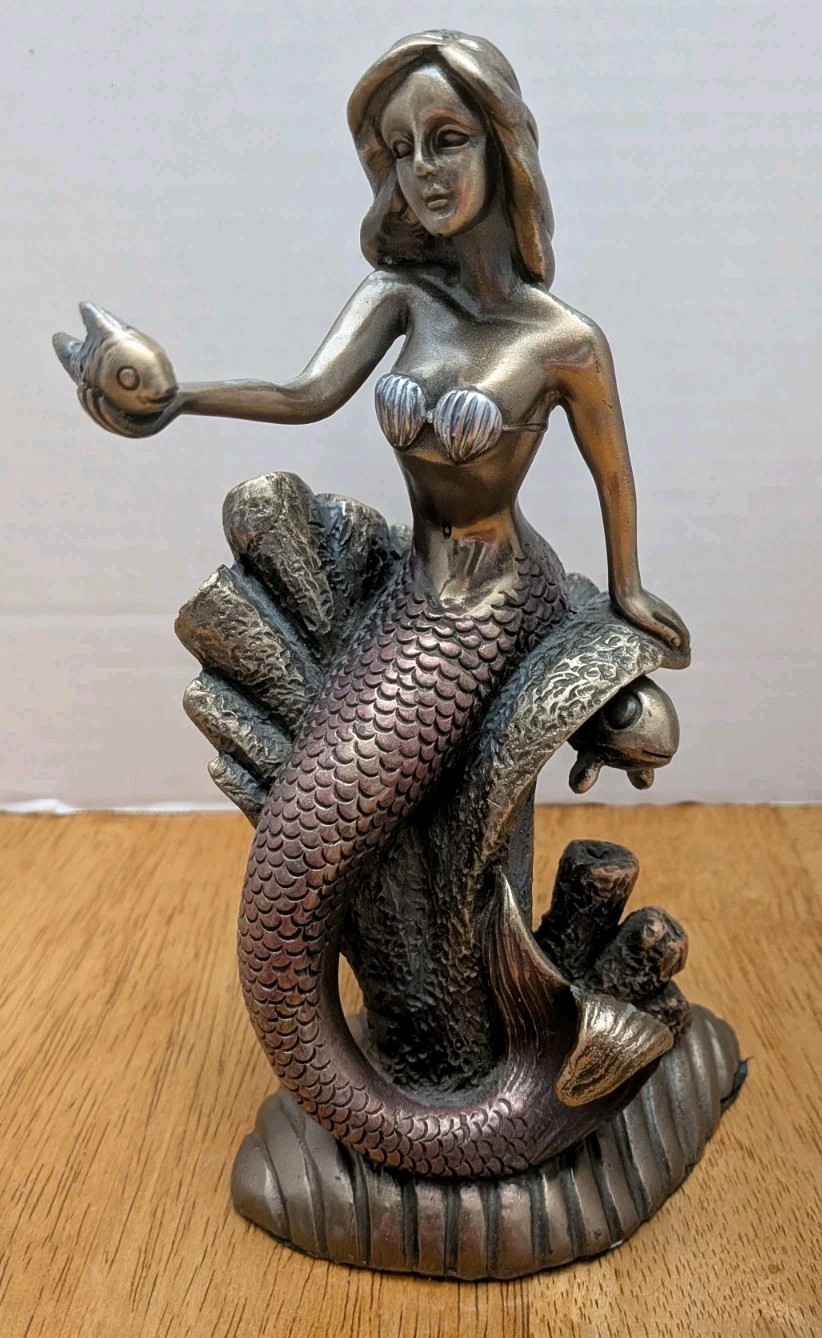 Summit Collection 2015 Mermaid Statue/Sculpture Cold-Cast Resin Bronze Finish 7″