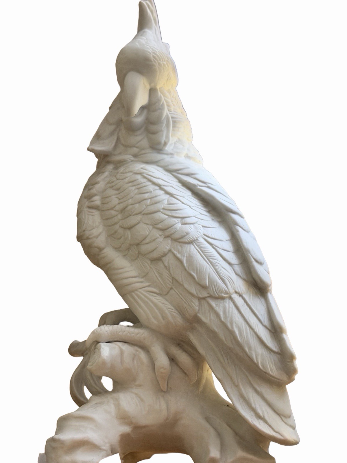 Large Royal Dux Czech Porcelain Parrot Cockatoo Bird Figurine 15”
